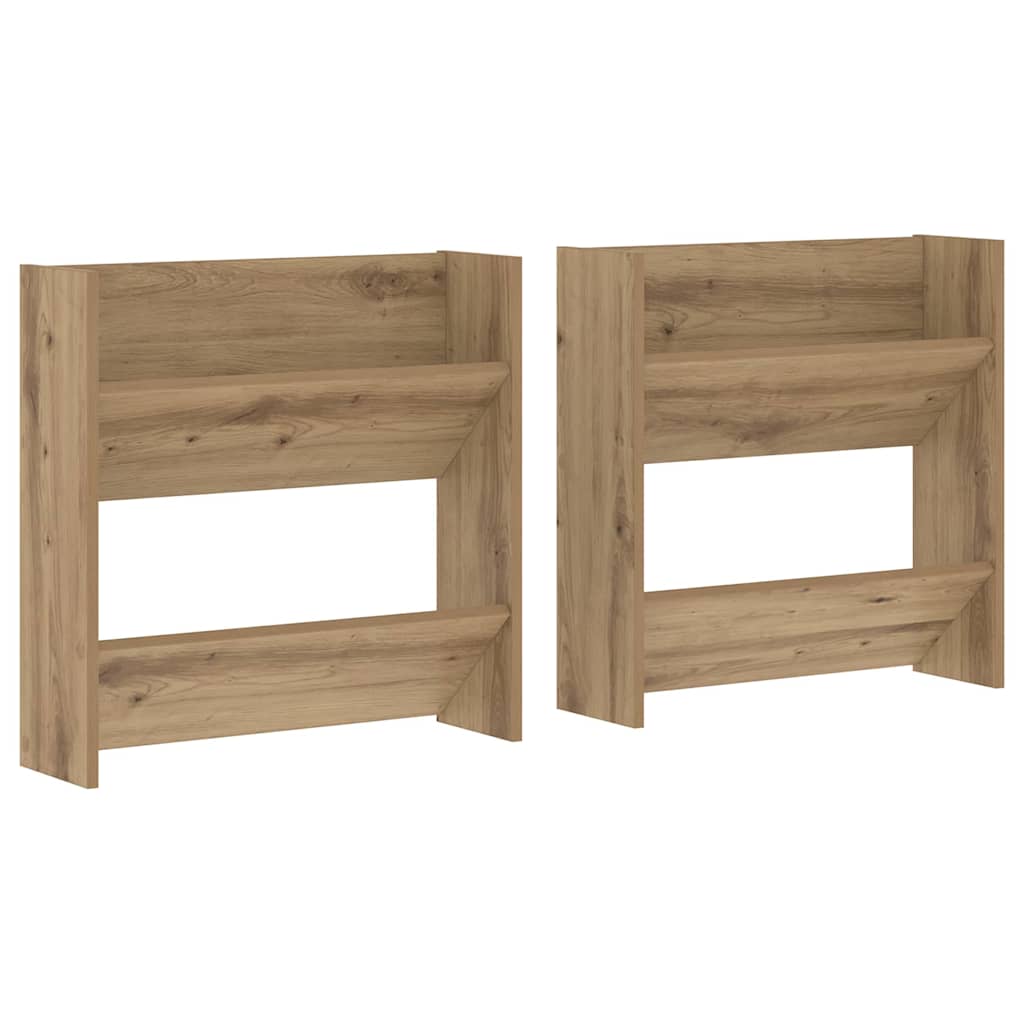 Mobile per scarpe 2 pz 60 x 18 x 60 cm Legno ingegnerizzato