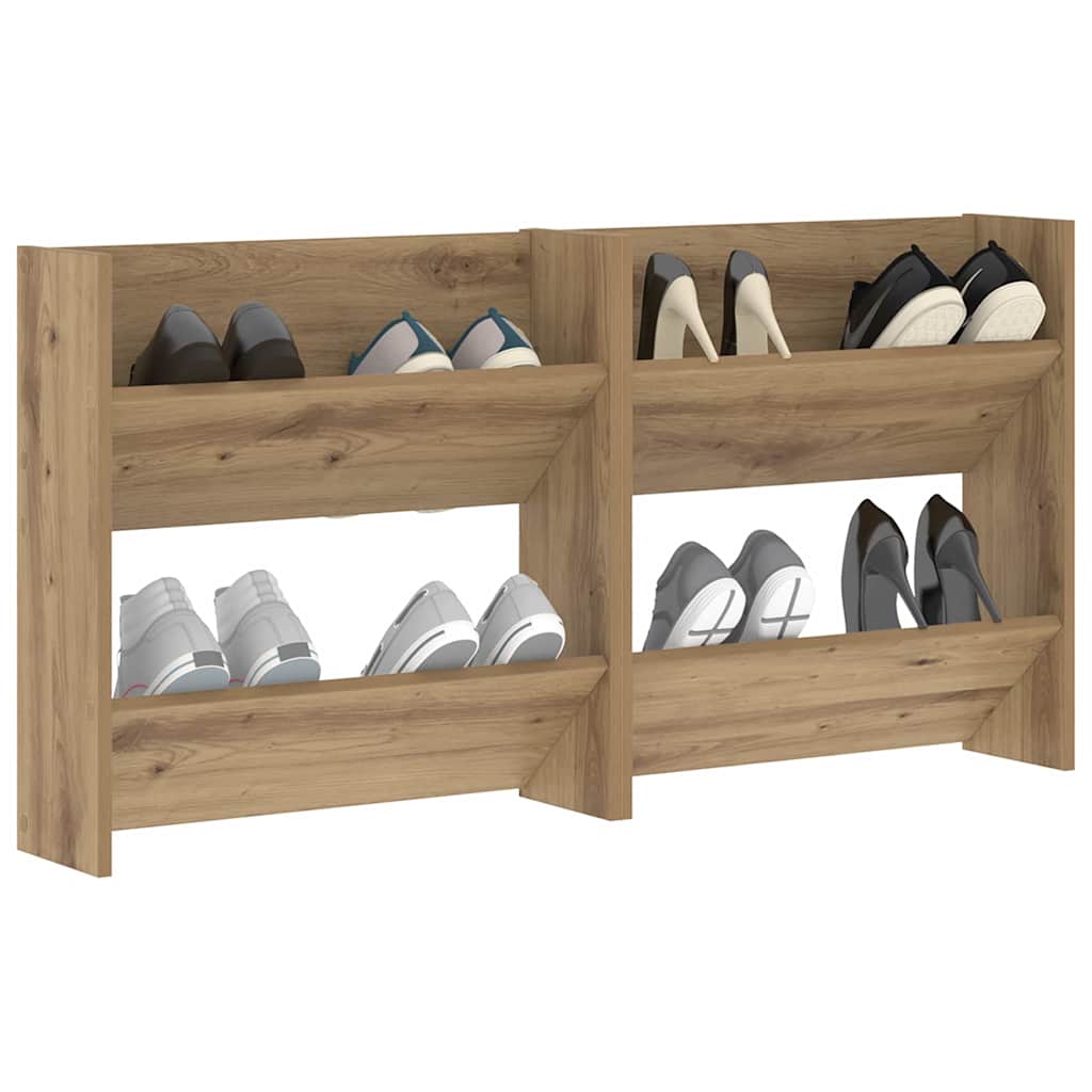 Mobile per scarpe 2 pz 60 x 18 x 60 cm Legno ingegnerizzato