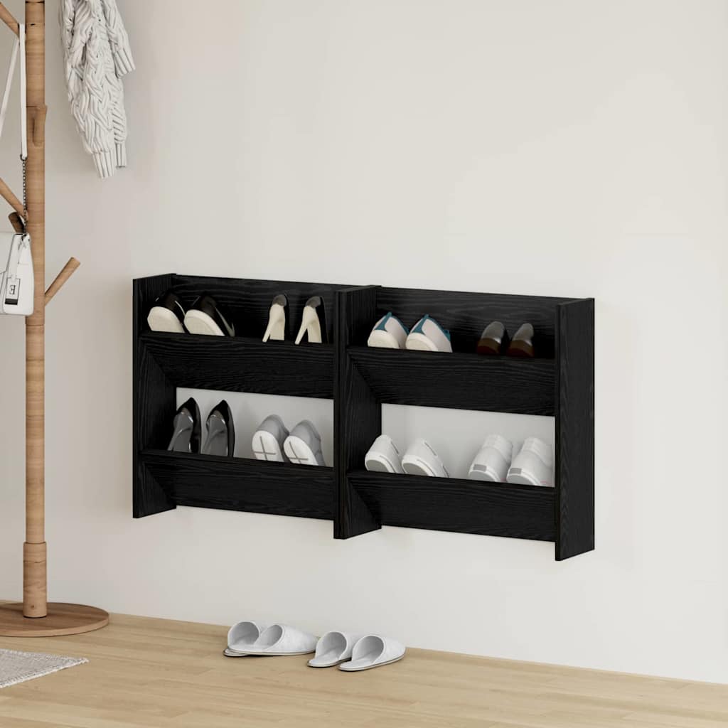 Mobile per scarpe 2 pz 60 x 18 x 60 cm Legno ingegnerizzato