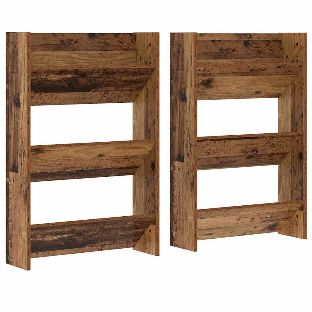 Mobile per scarpe 2 pz 60 x 18 x 90 cm Legno ingegnerizzato