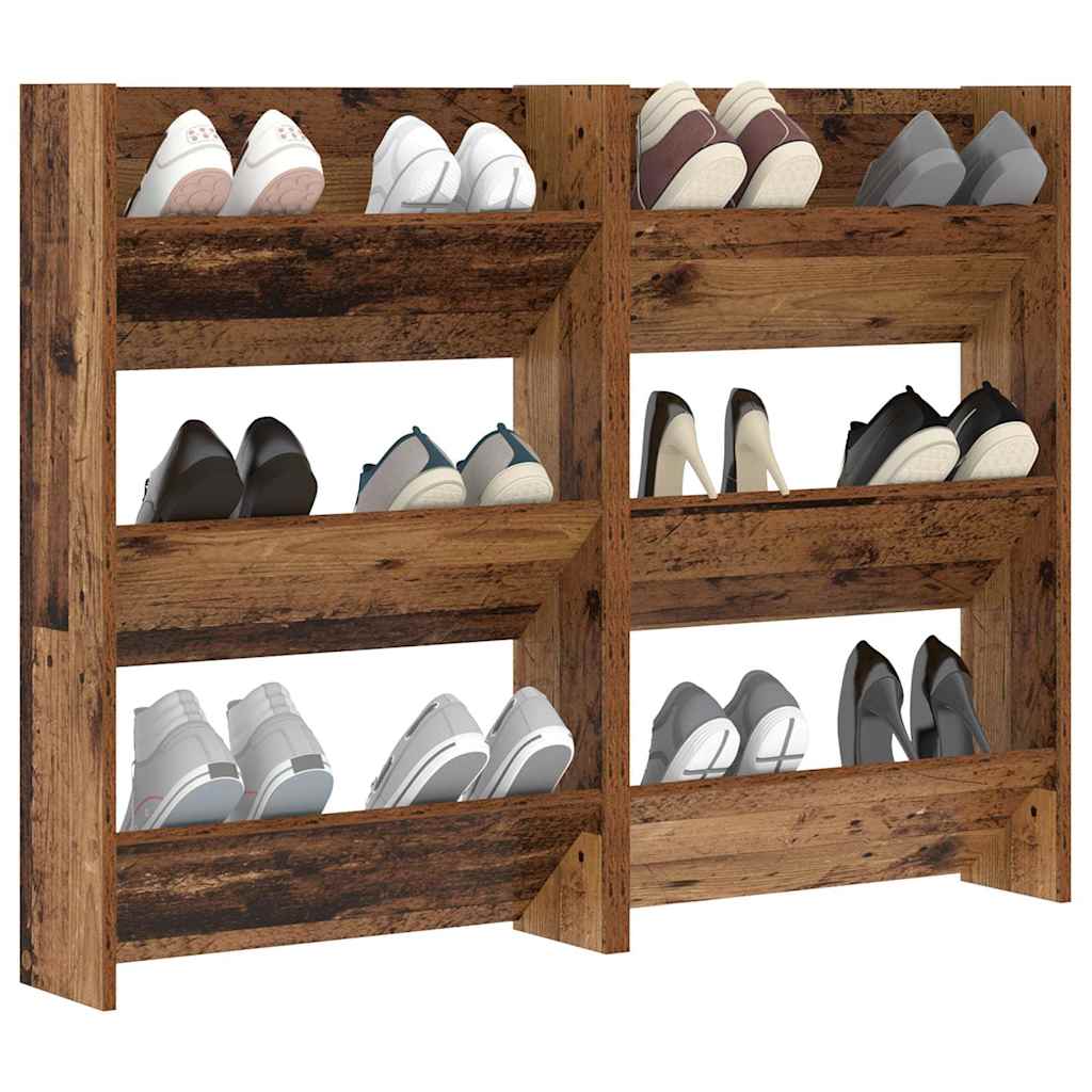 Mobile per scarpe 2 pz 60 x 18 x 90 cm Legno ingegnerizzato