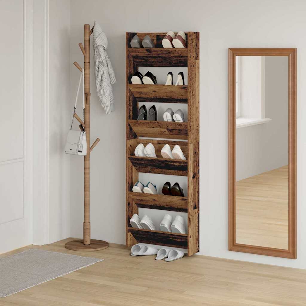 Mobile per scarpe 2 pz 60 x 18 x 90 cm Legno ingegnerizzato