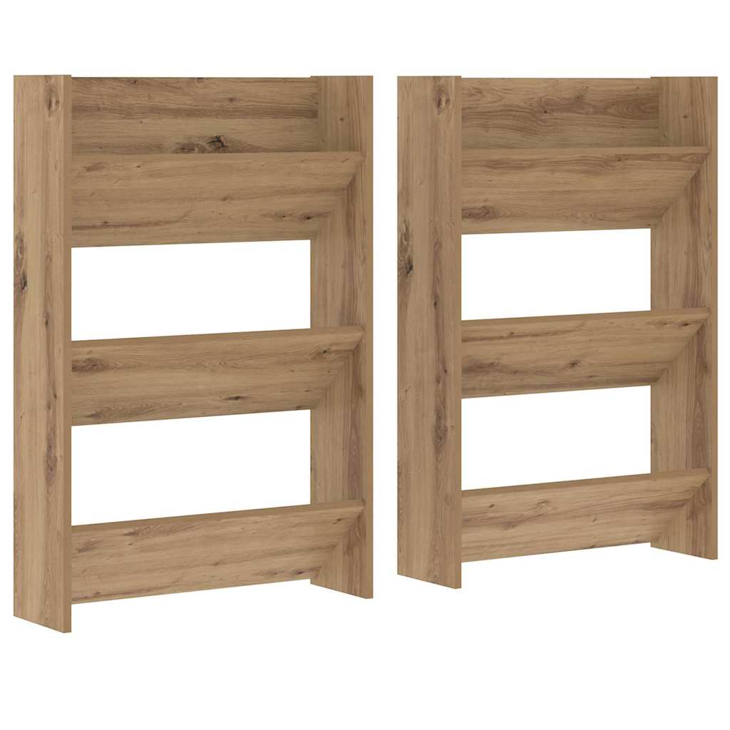 Mobile per scarpe 2 pz 60 x 18 x 90 cm Legno ingegnerizzato
