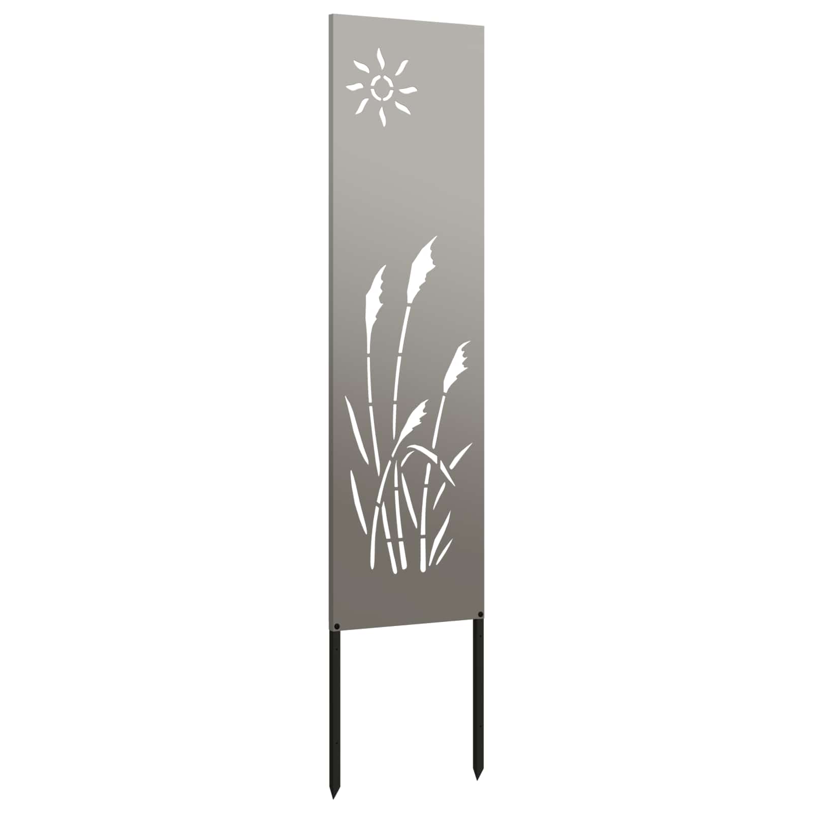 Schermo per privacy in giardino Traforo Ruggine 32 x 140 cm