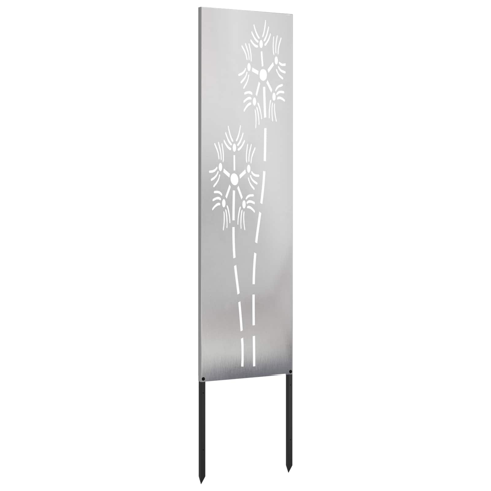 Schermo per privacy in giardino Traforo Argento 32 x 140 cm