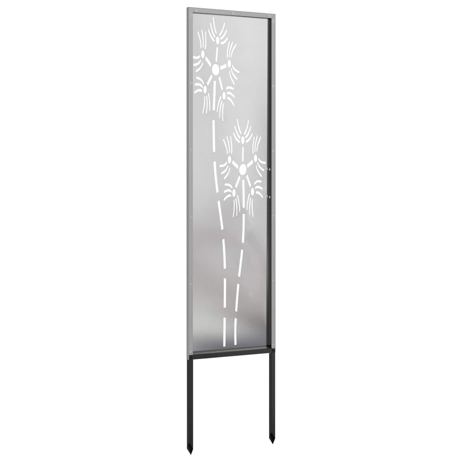 Schermo per privacy in giardino Traforo Argento 32 x 140 cm