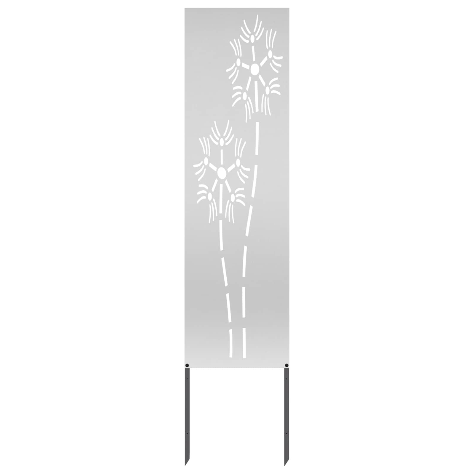 Schermo per privacy in giardino Traforo Argento 32 x 140 cm