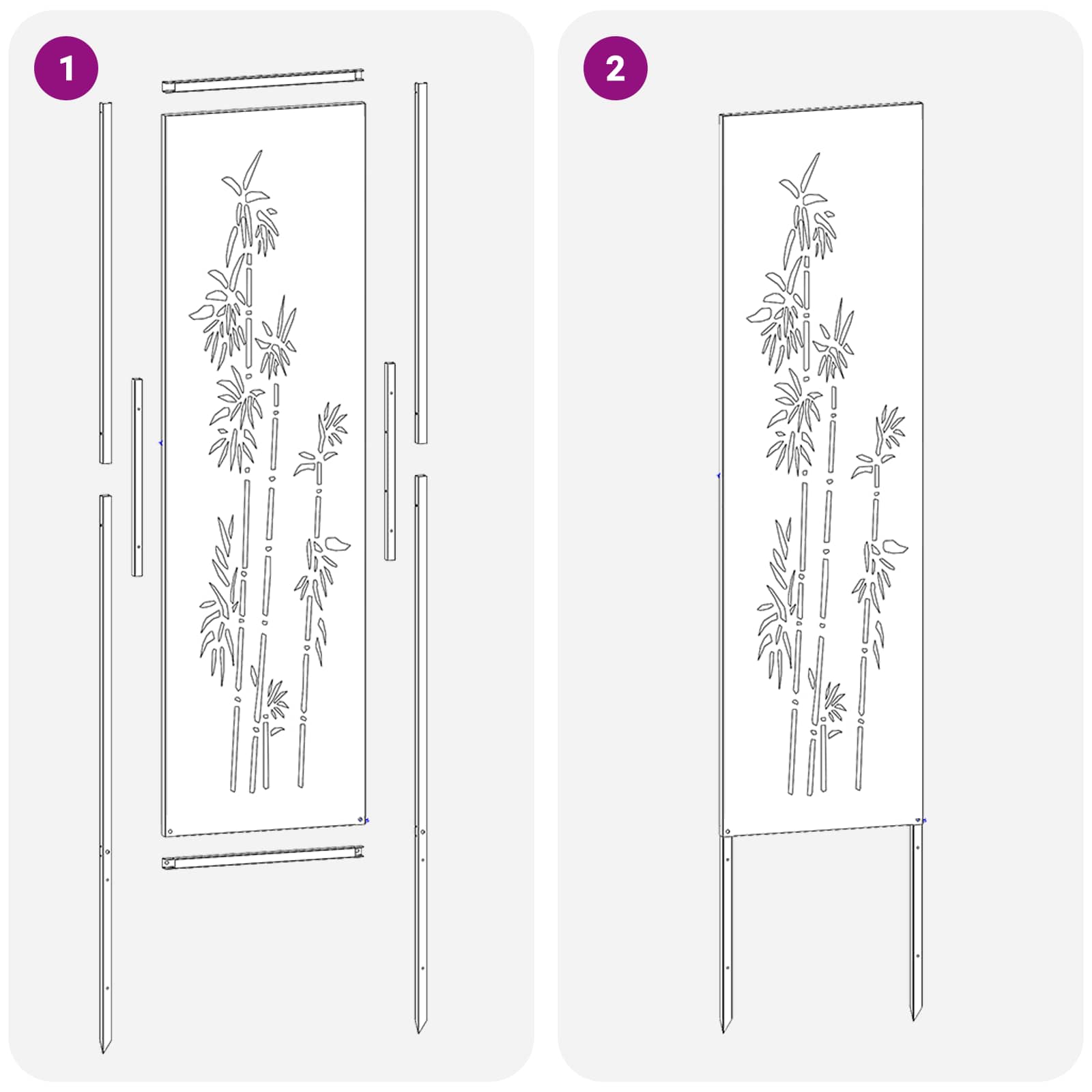 Schermo per privacy in giardino Floreale Bianco 32 x 140 cm
