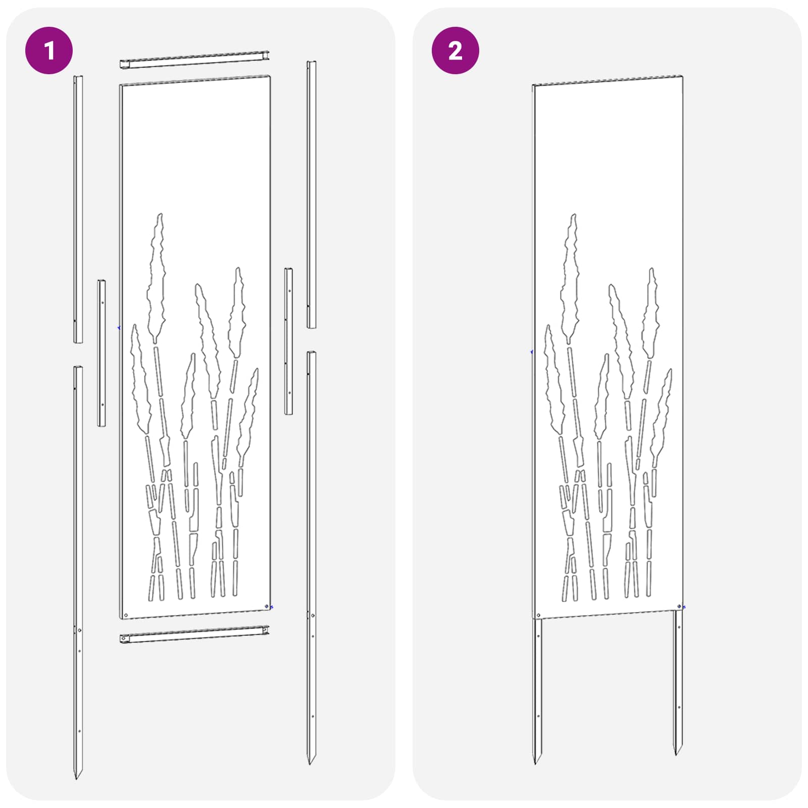 Schermo per privacy in giardino Traforo Bianco 32 x 140 cm