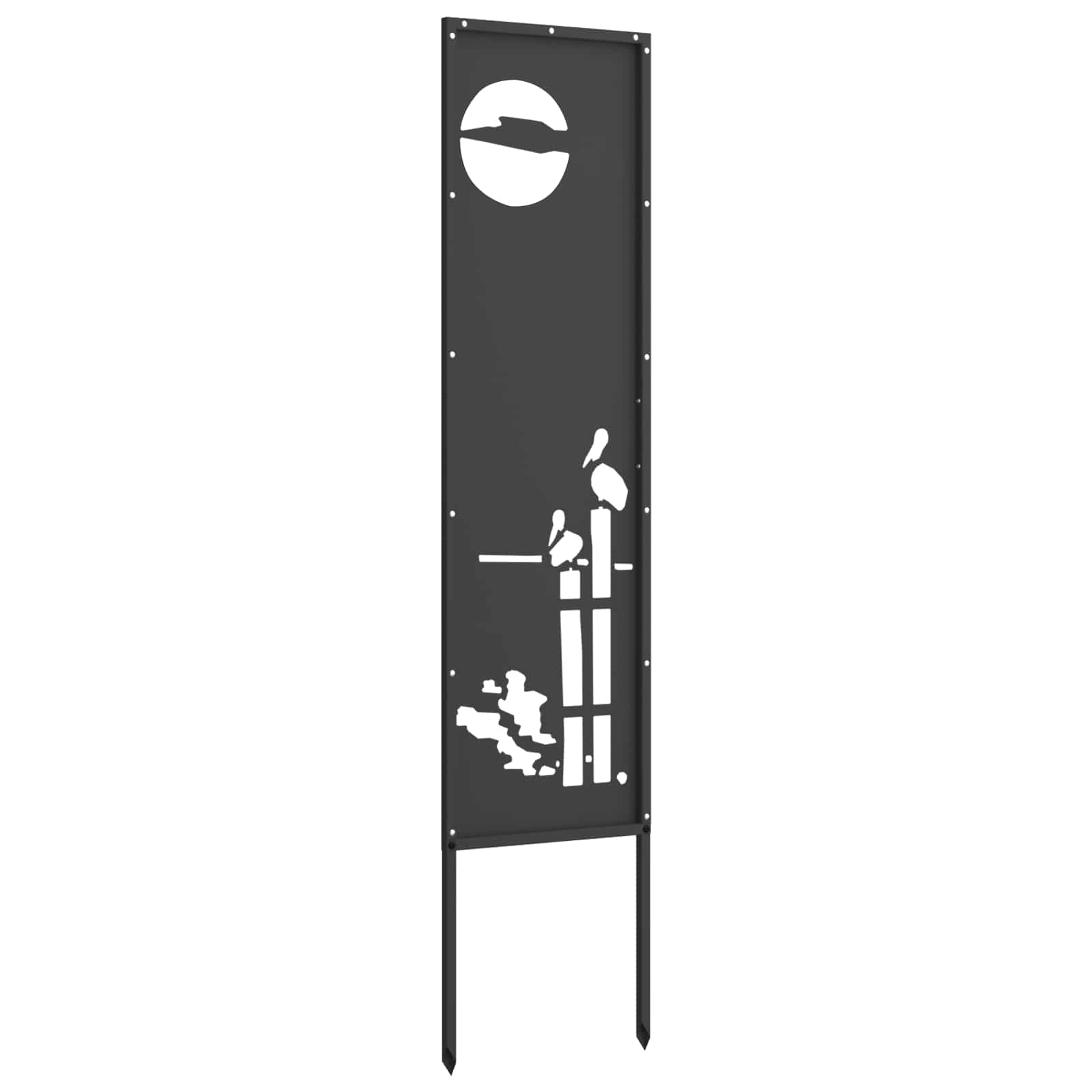 Schermo per privacy in giardino Traforo Nero 32 x 140 cm