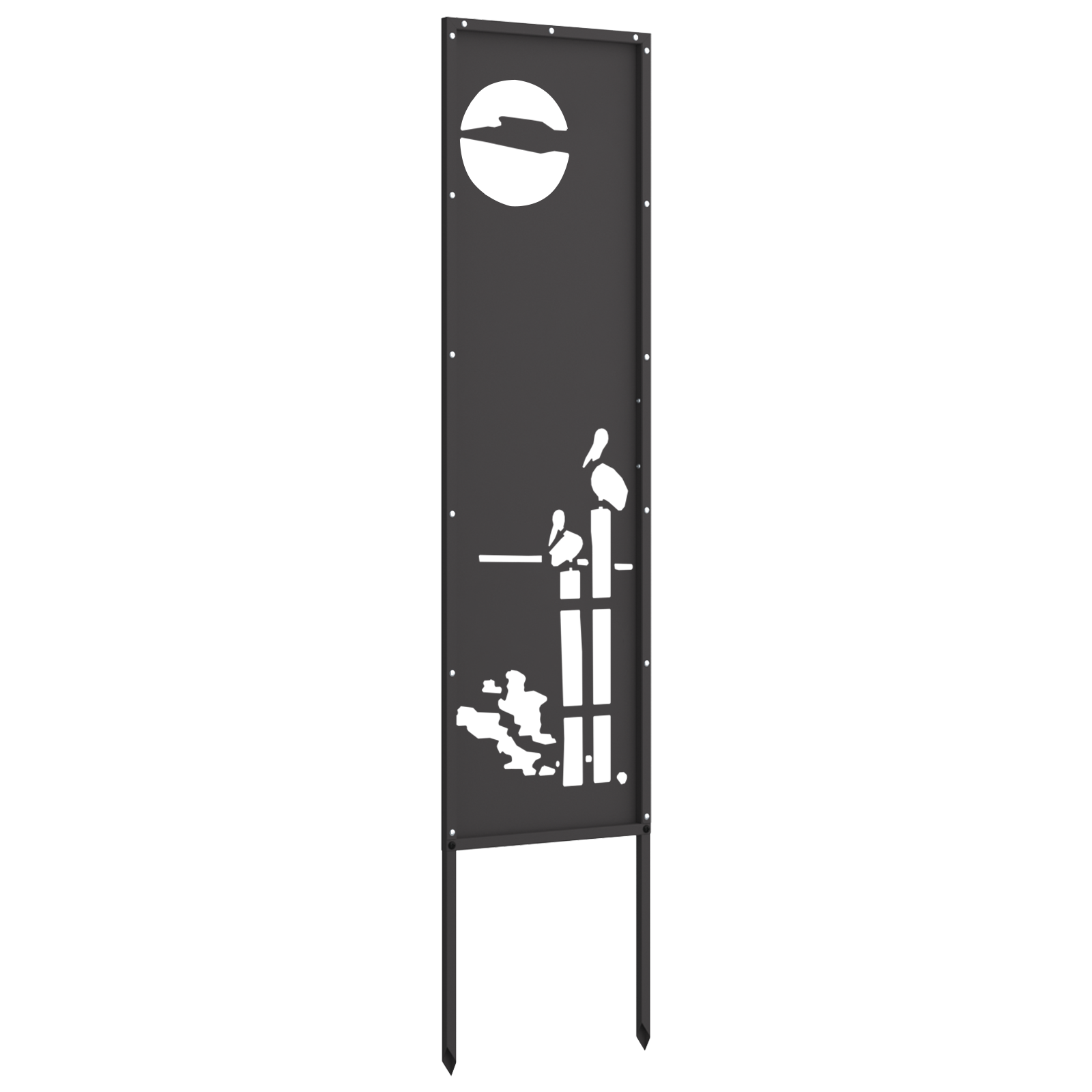 Schermo per privacy in giardino Traforo Nero 32 x 140 cm