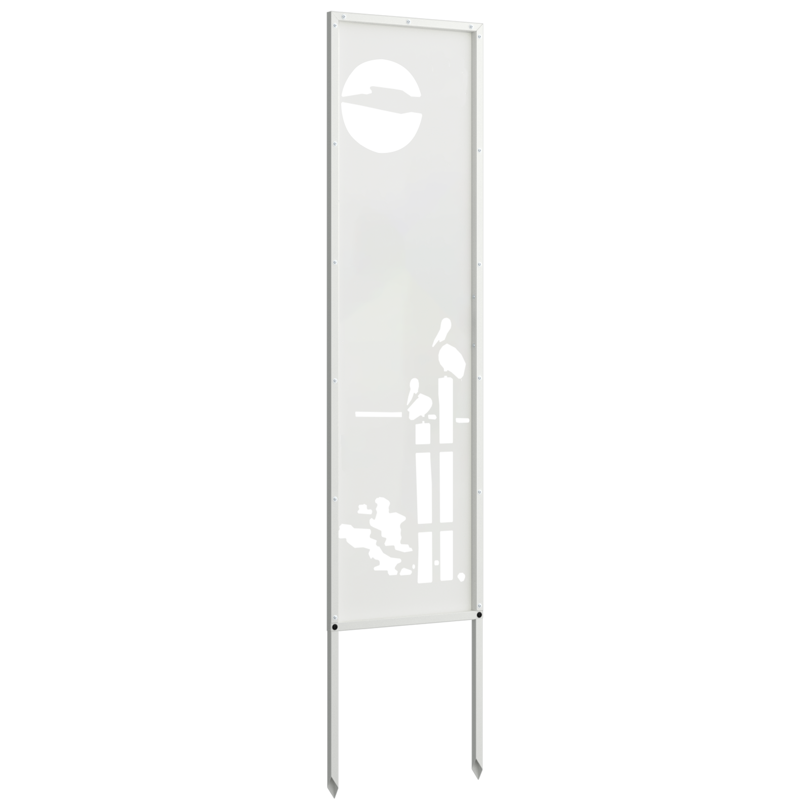 Schermo per privacy in giardino Traforo Bianco 32 x 140 cm