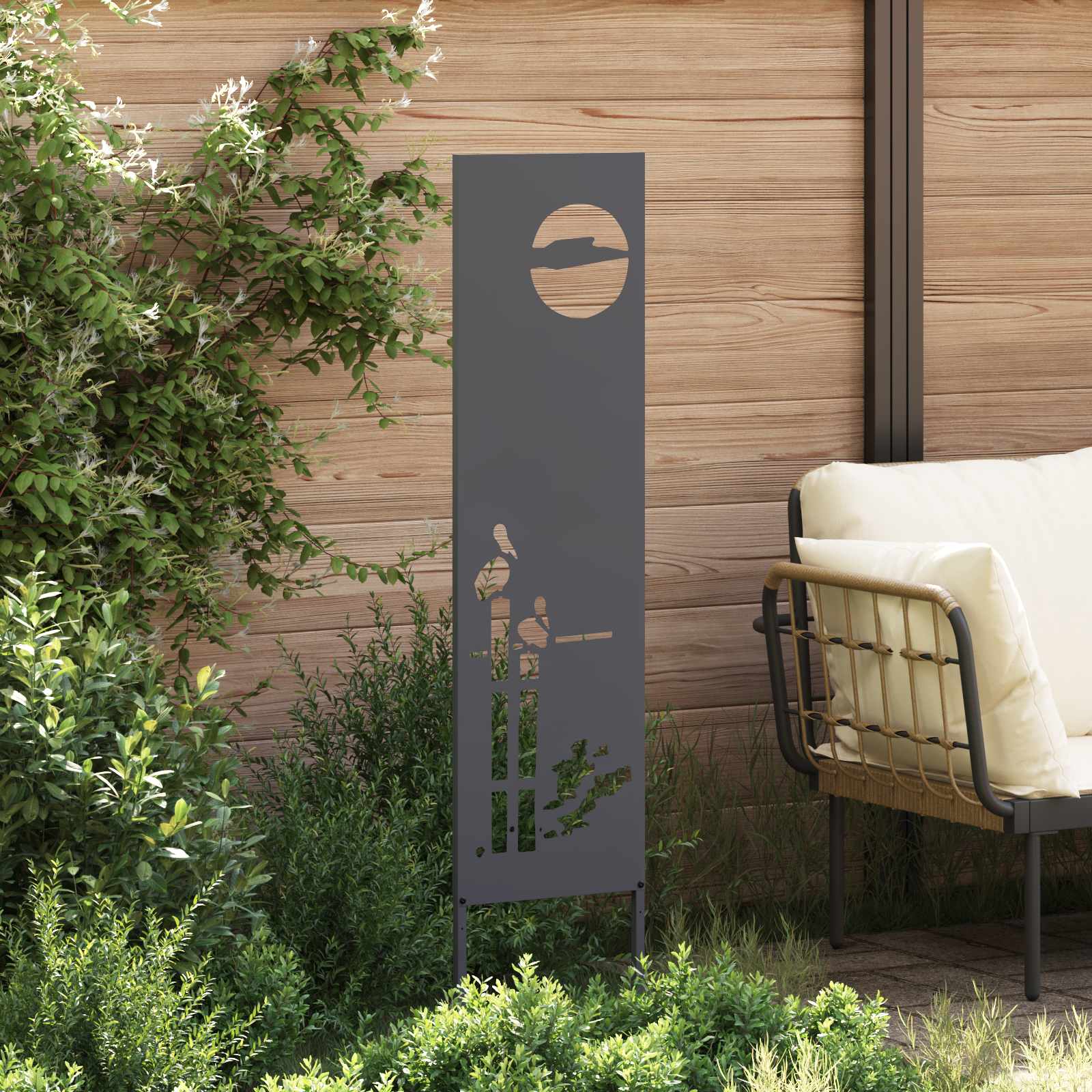 Schermo per privacy in giardino Traforo Antracite 32 x 140 cm