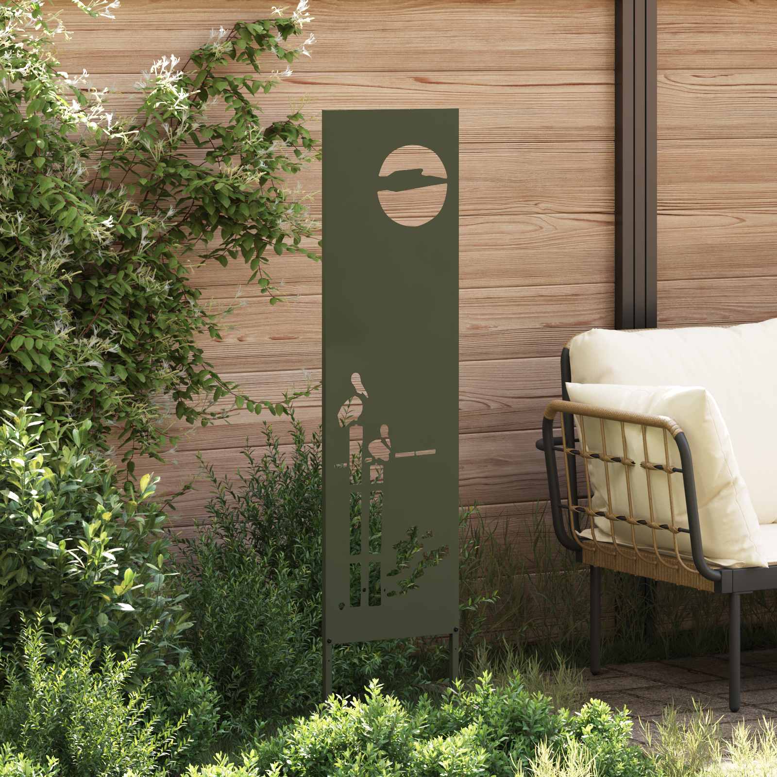 Schermo per privacy in giardino Oliver verde 32 x 140 cm