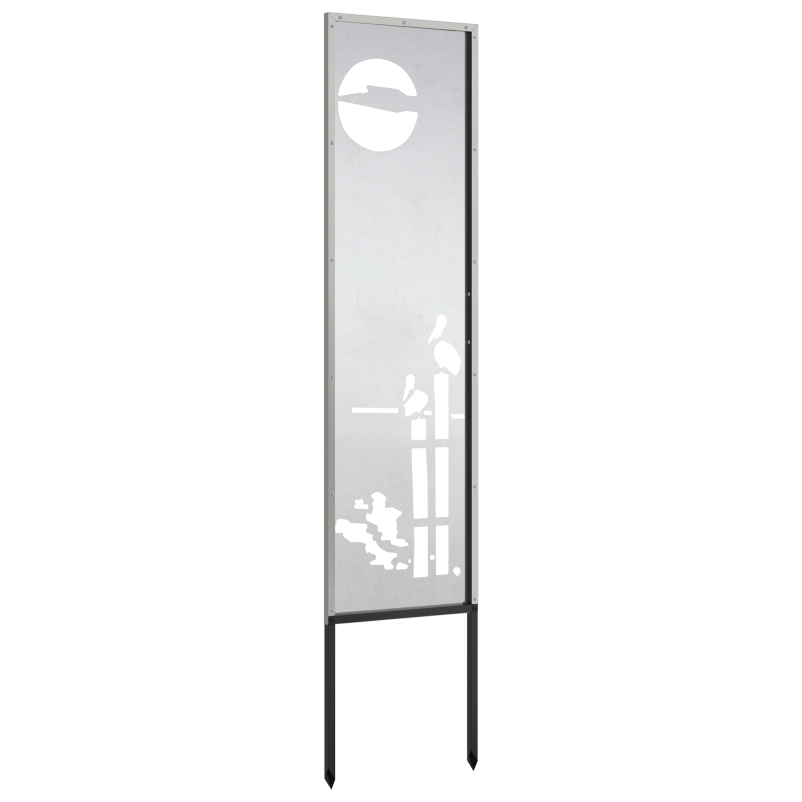 Schermo per privacy in giardino Traforo Argento 32 x 140 cm