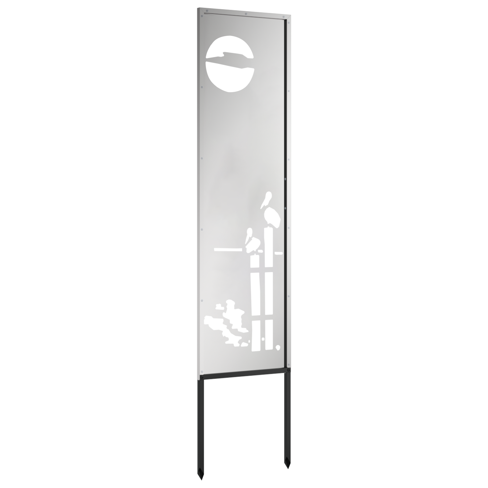 Schermo per privacy in giardino Traforo Argento 32 x 140 cm