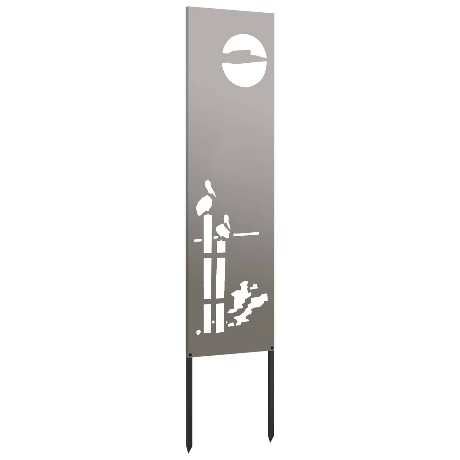 Schermo per privacy in giardino Traforo Ruggine 32 x 140 cm
