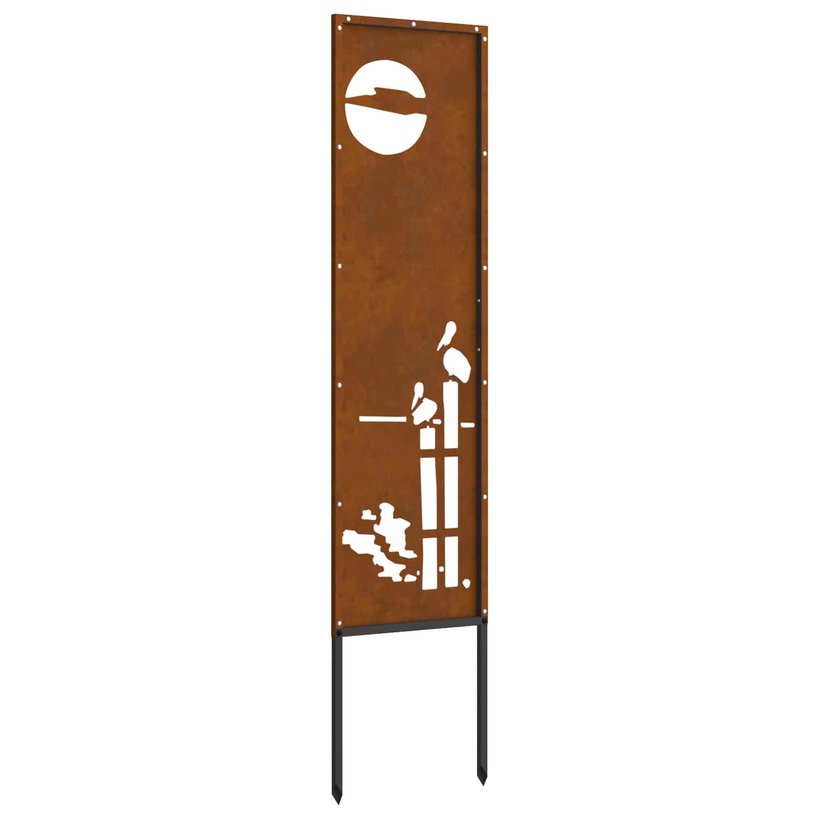 Schermo per privacy in giardino Traforo Ruggine 32 x 140 cm