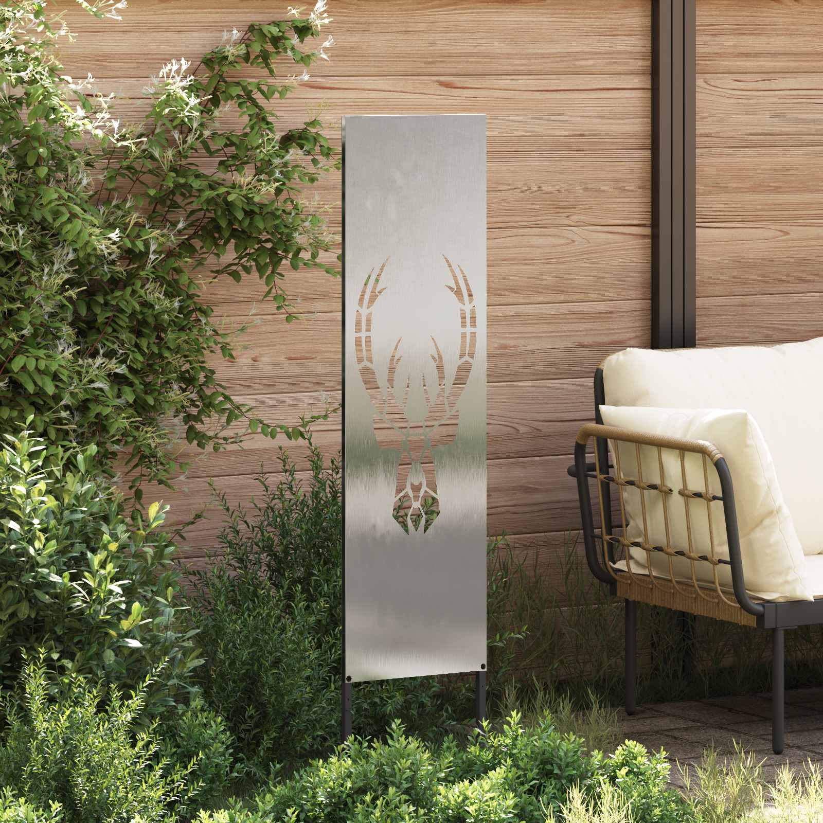 Schermo per privacy in giardino Argento 32 x 140 cm