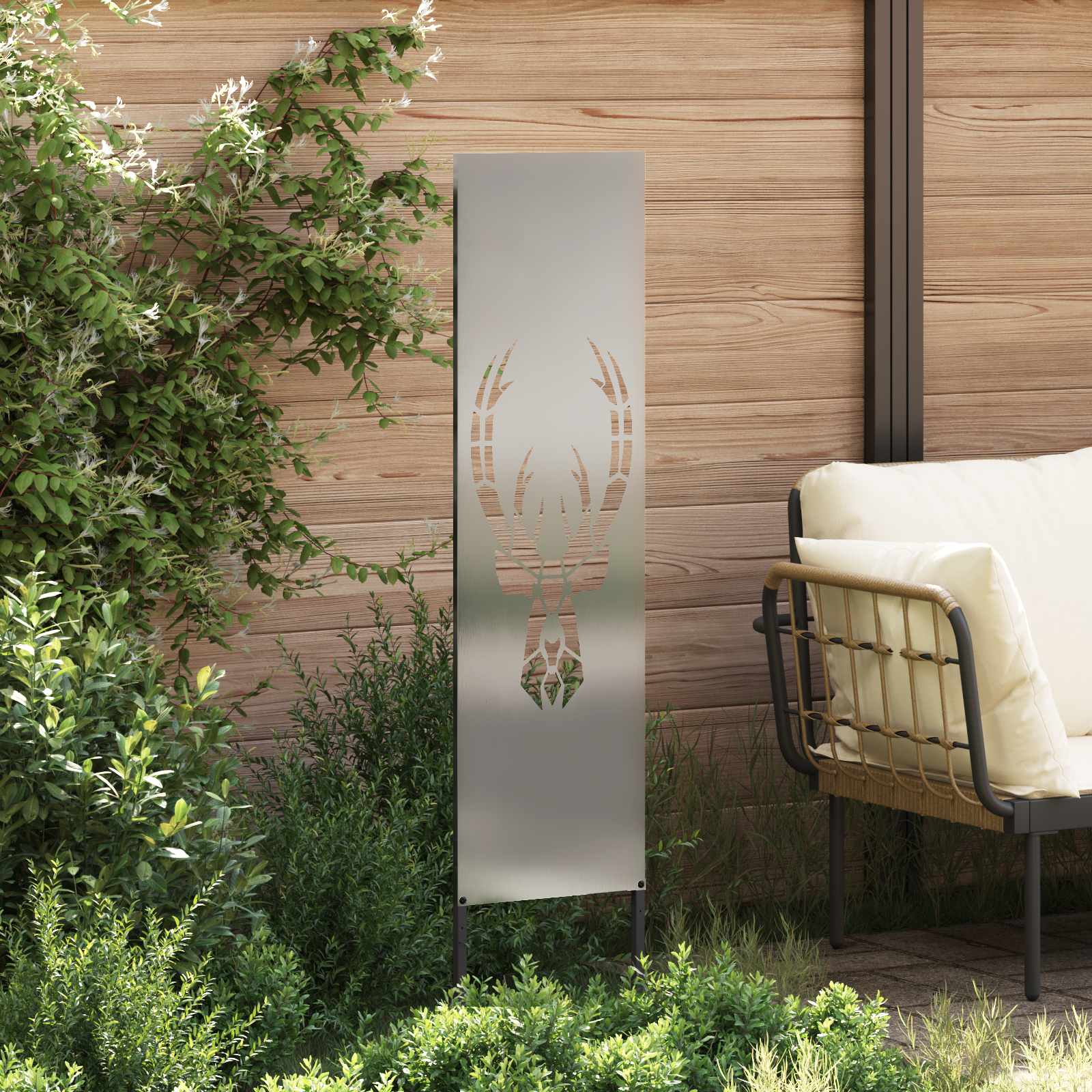 Schermo per privacy in giardino Argento 32 x 140 cm