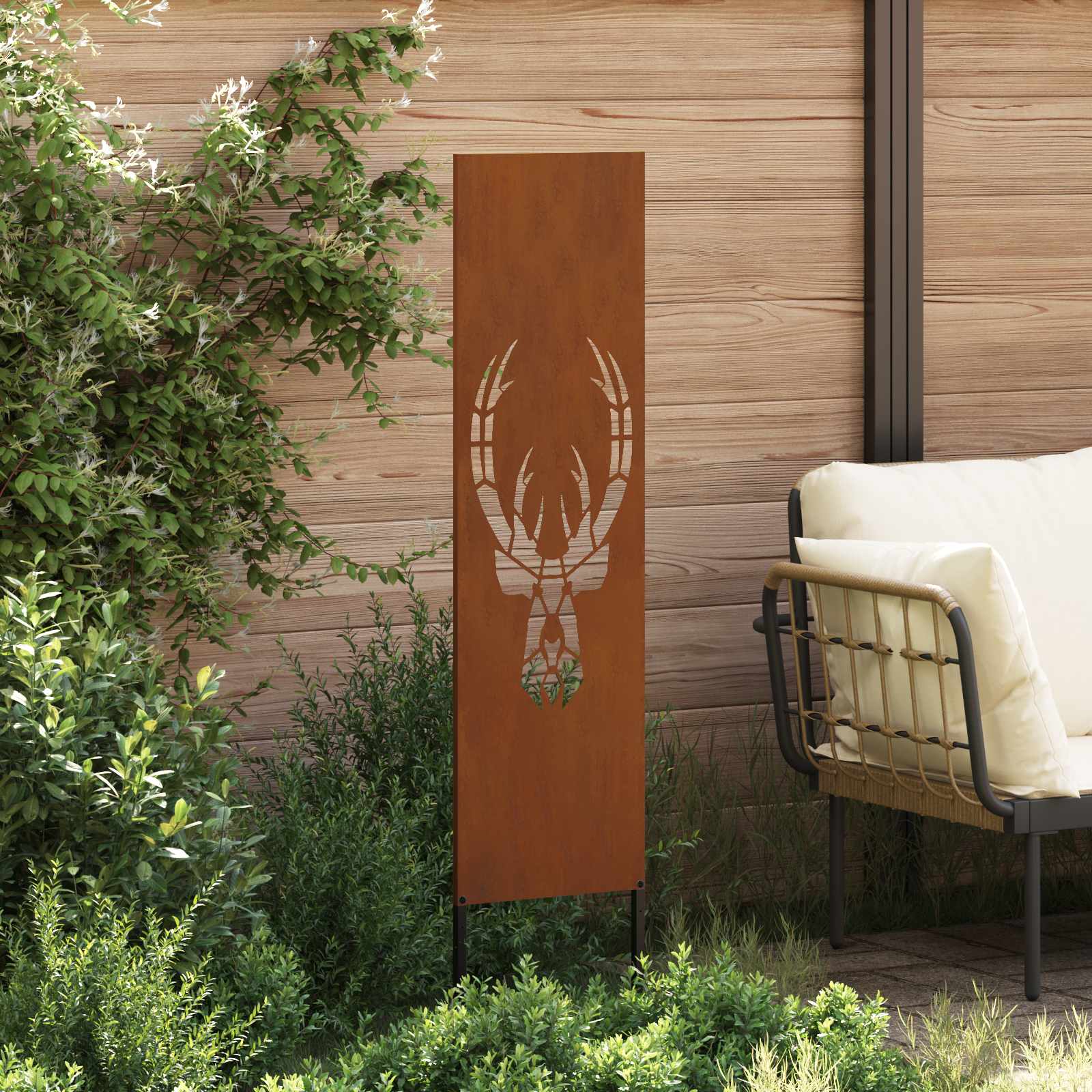 Schermo per privacy in giardino Ruggine 32 x 140 cm