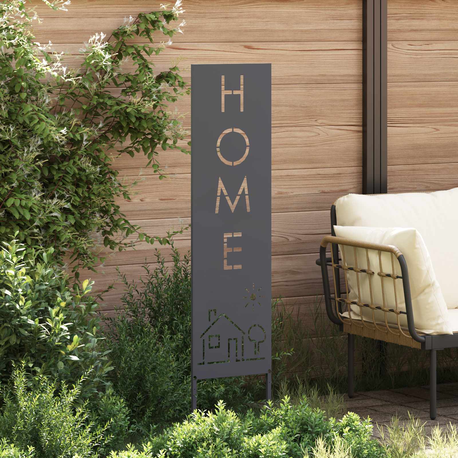 Schermo per privacy in giardino Traforo Antracite 32 x 140 cm