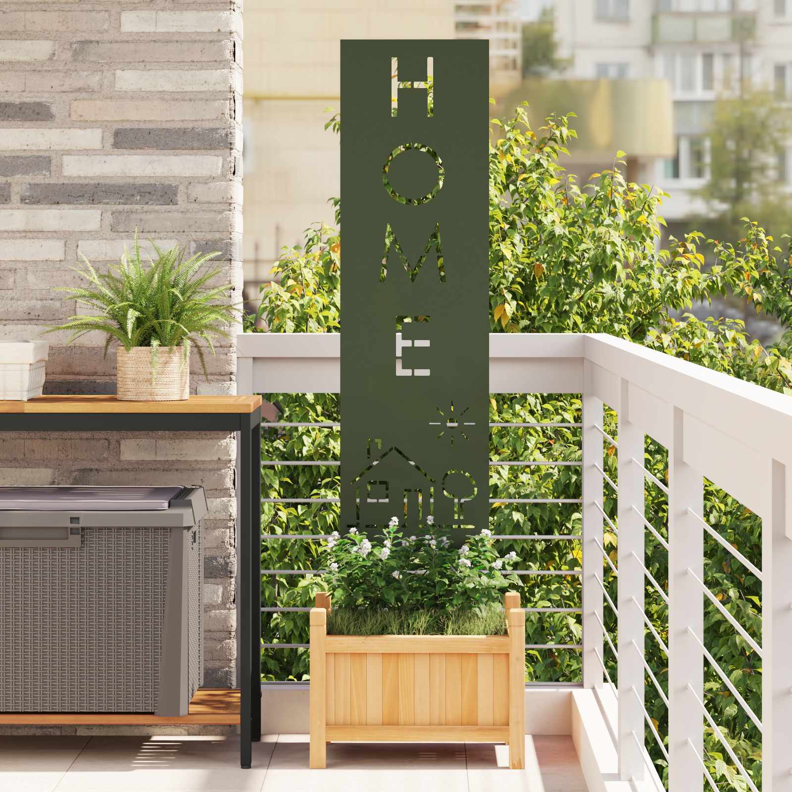 Schermo per privacy in giardino Oliver verde 32 x 140 cm