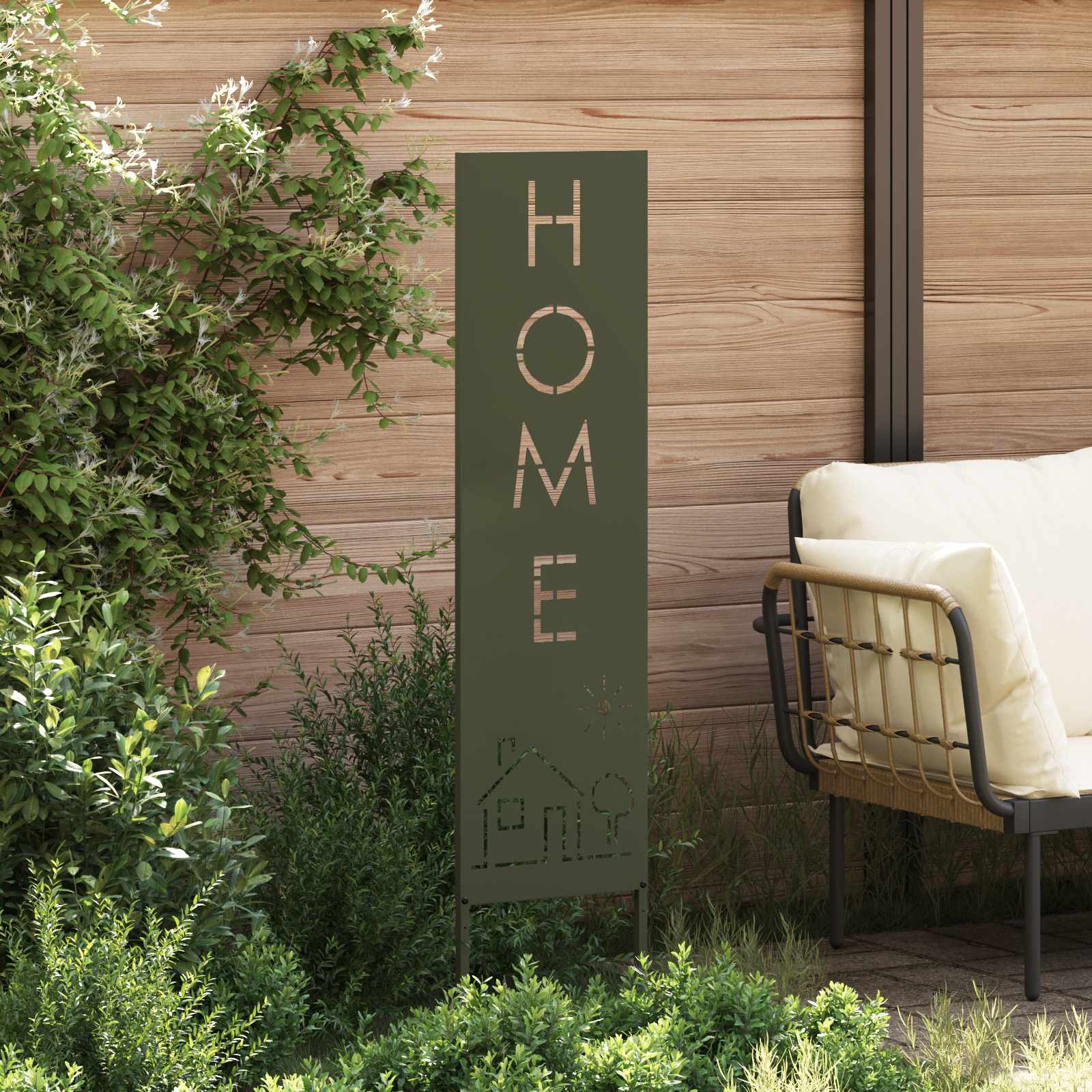 Schermo per privacy in giardino Oliver verde 32 x 140 cm