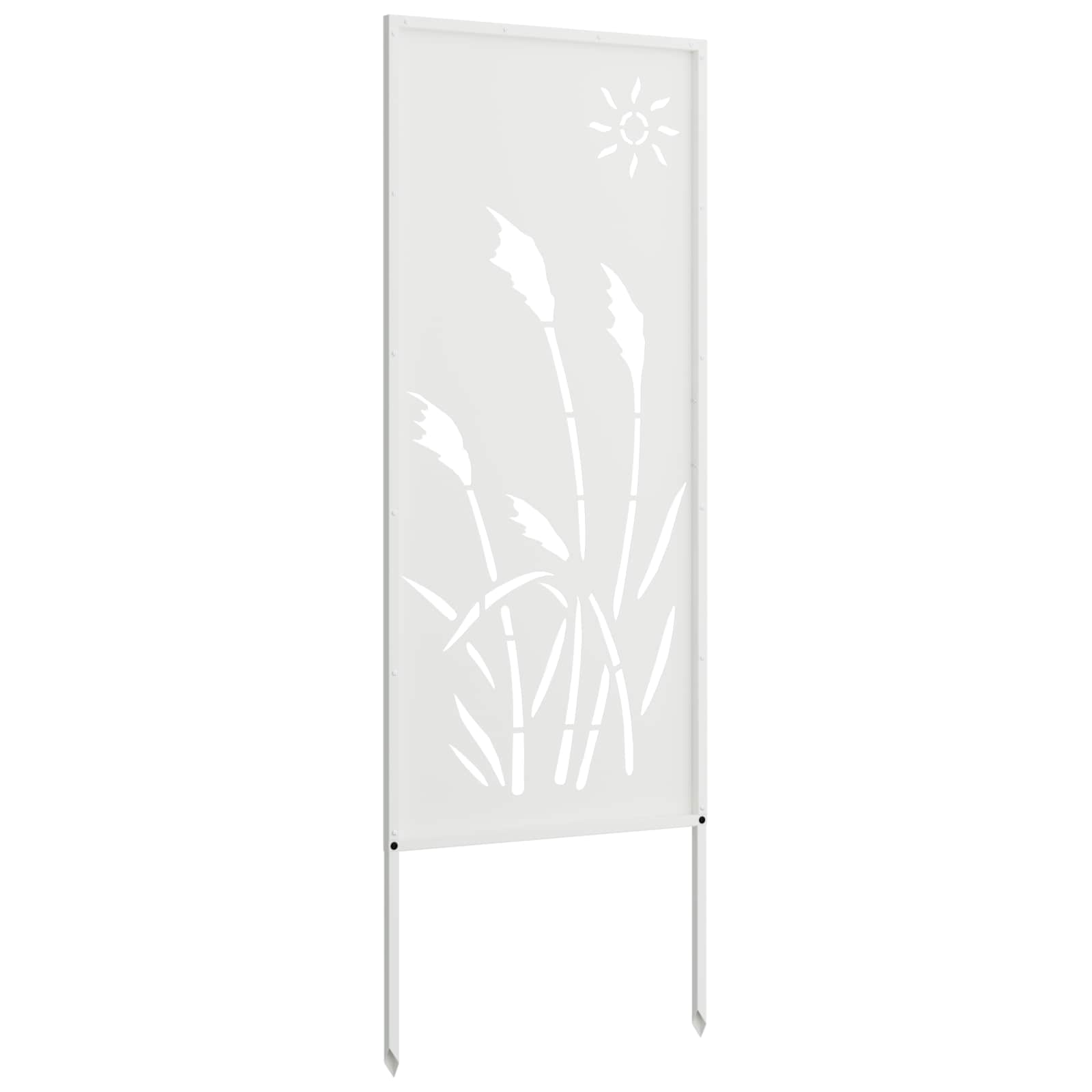 Schermo per privacy in giardino Traforo Bianco 50 x 140 cm