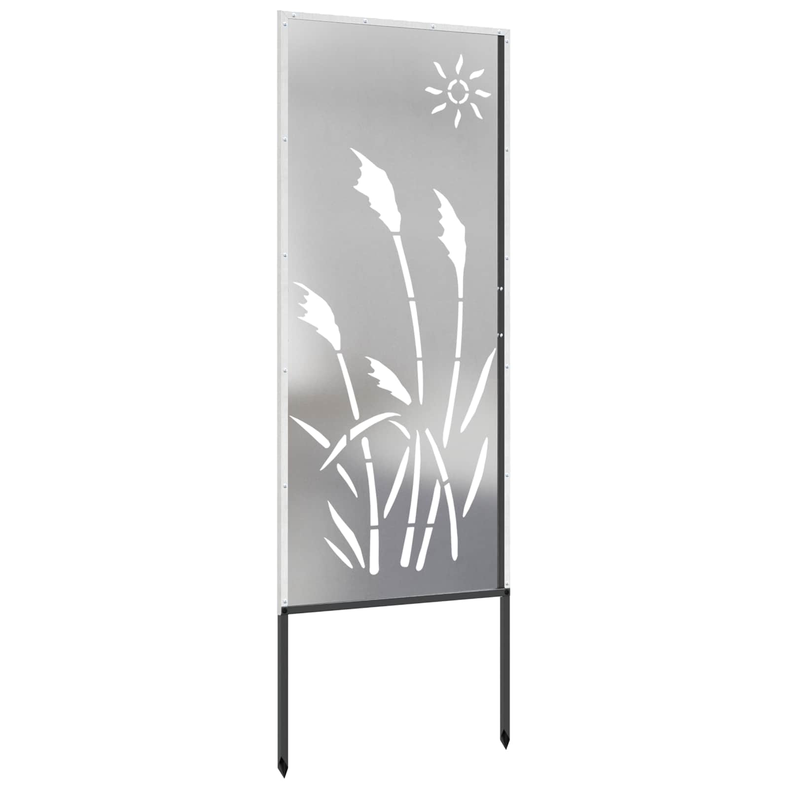 Schermo per privacy in giardino Traforo Argento 50 x 140 cm