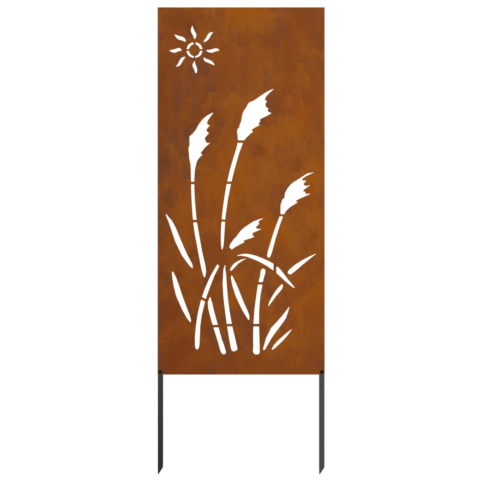 Schermo per privacy in giardino Traforo Ruggine 50 x 140 cm