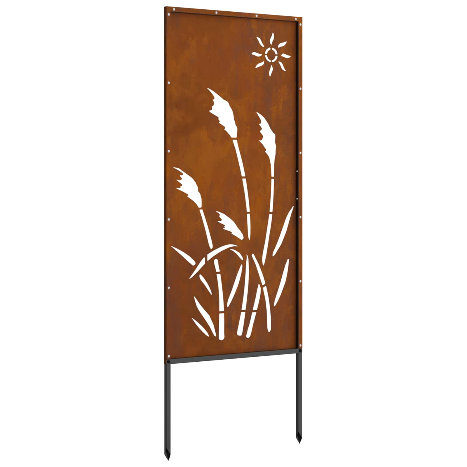 Schermo per privacy in giardino Traforo Ruggine 50 x 140 cm