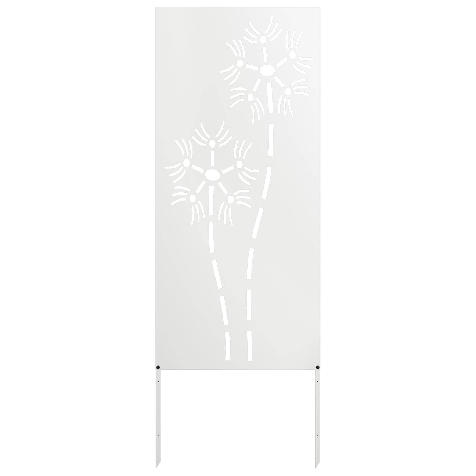 Schermo per privacy in giardino Traforo Bianco 50 x 140 cm