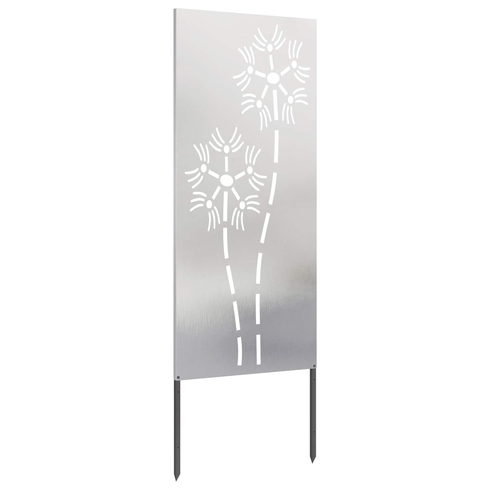 Schermo per privacy in giardino Traforo Argento 50 x 140 cm