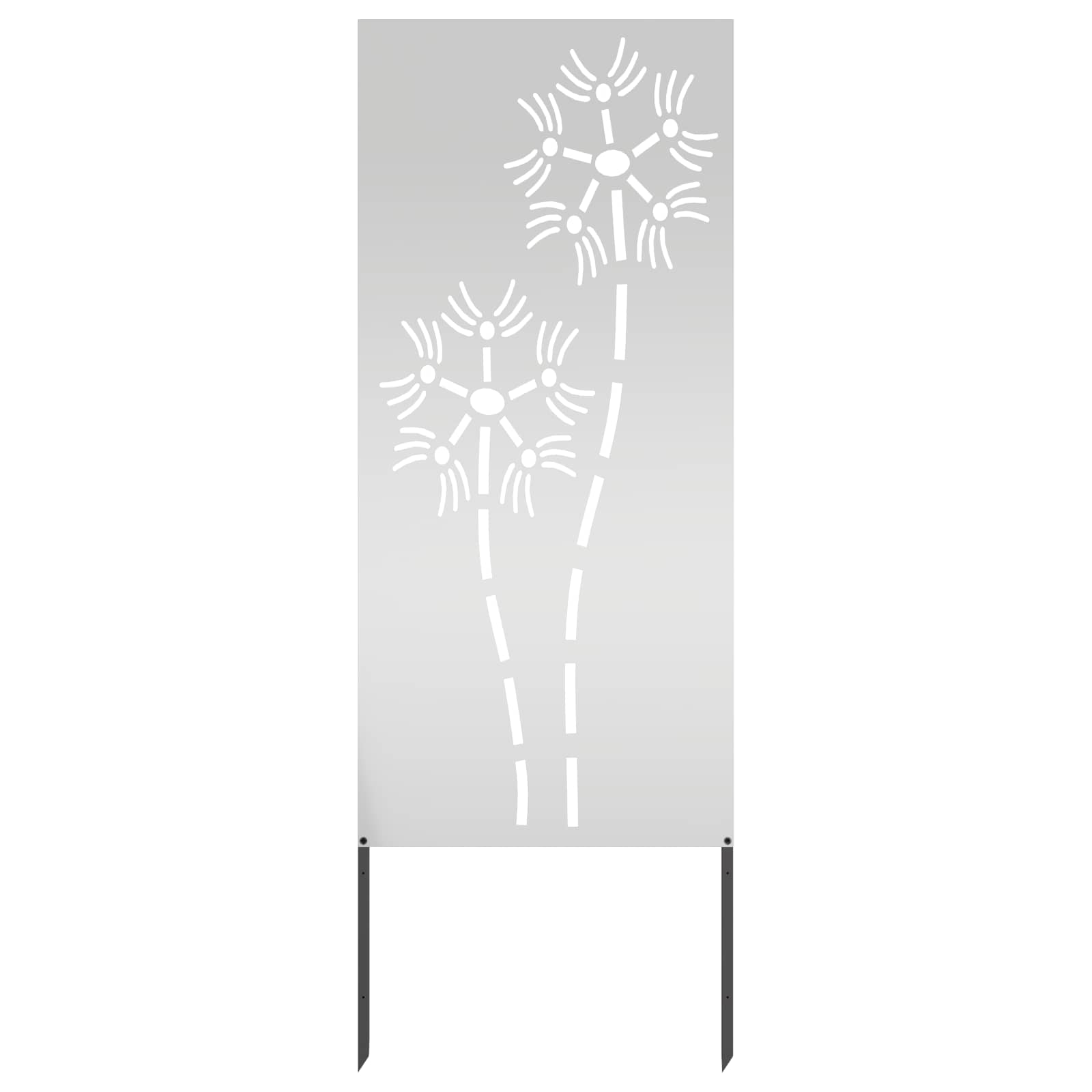 Schermo per privacy in giardino Traforo Argento 50 x 140 cm