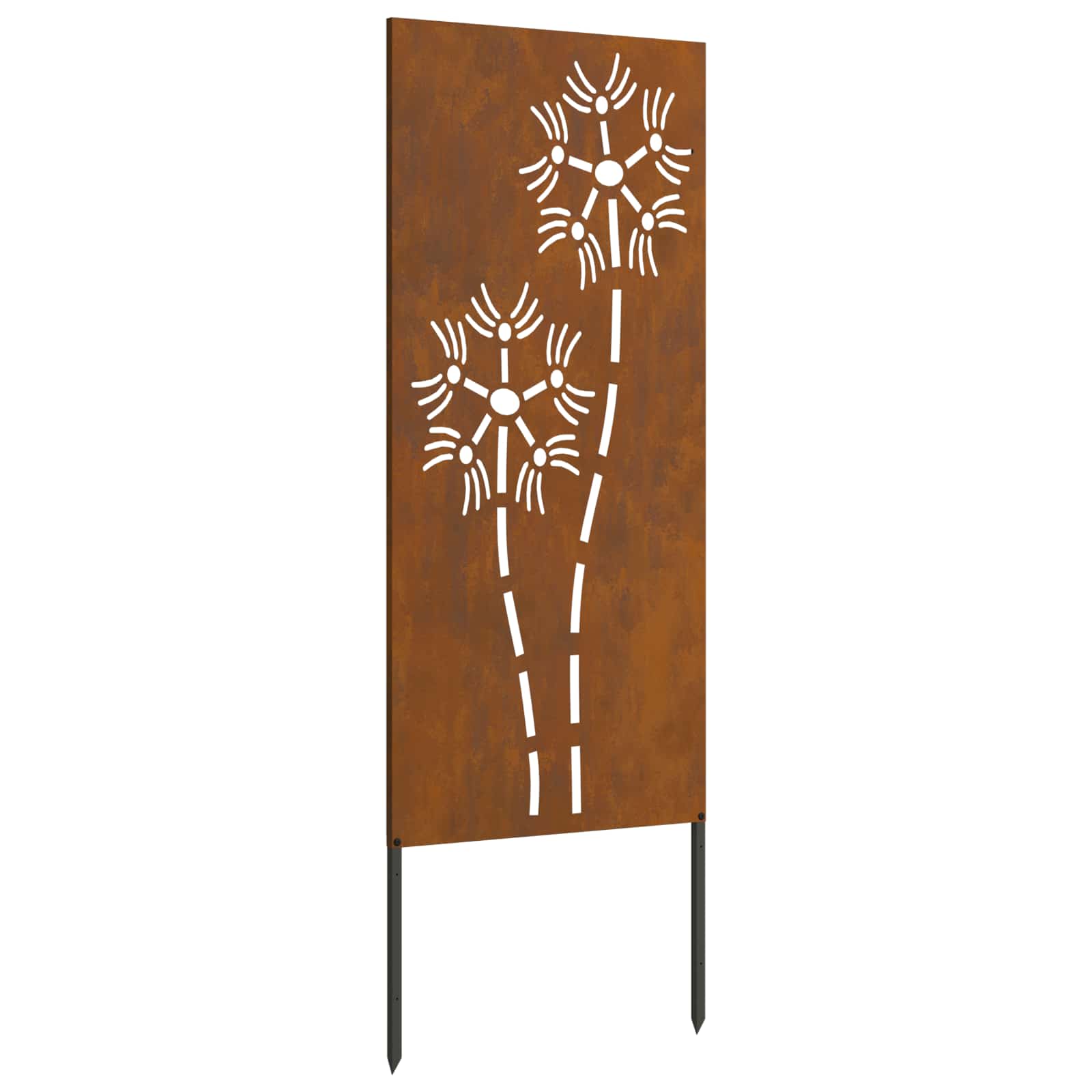 Schermo per privacy in giardino Traforo Ruggine 50 x 140 cm