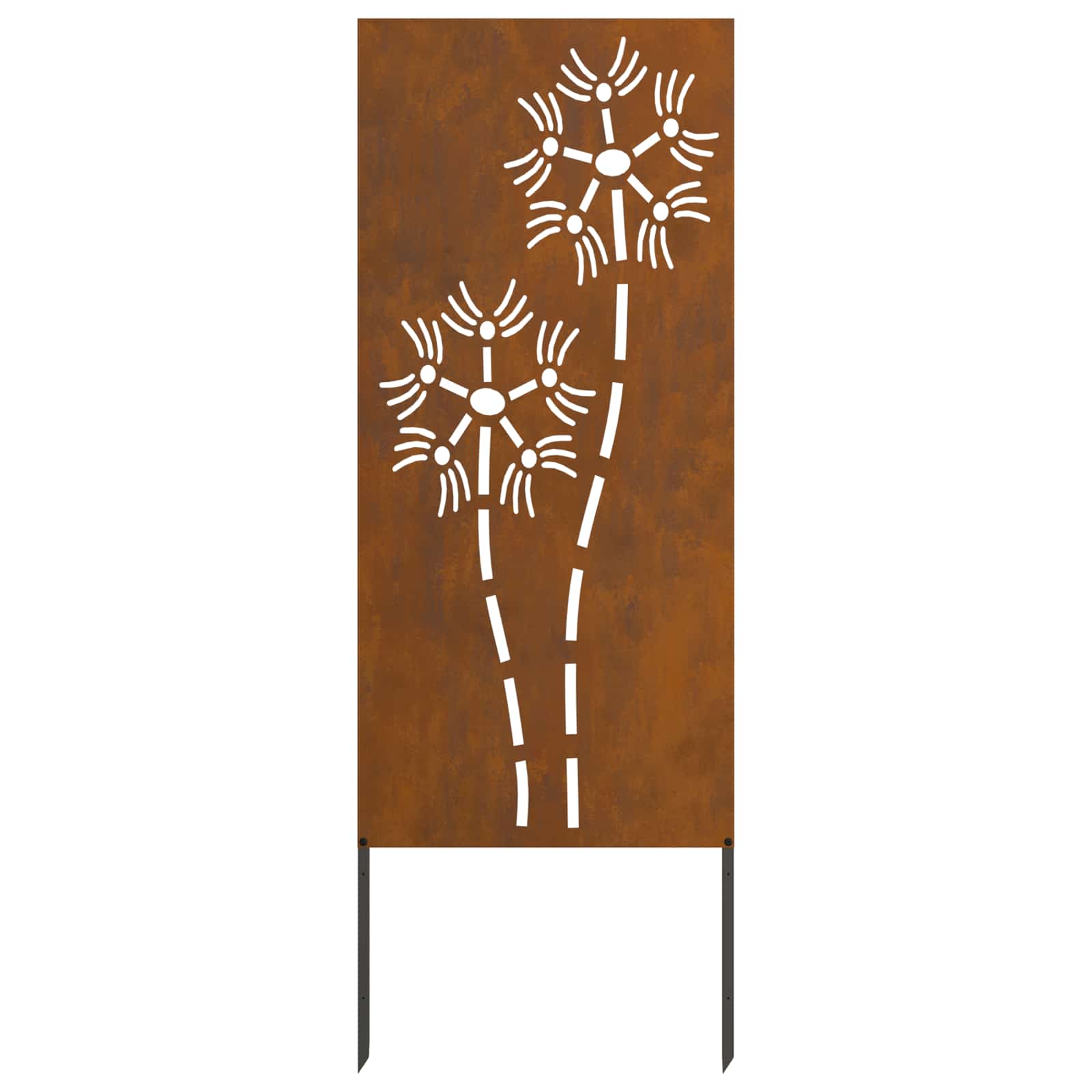 Schermo per privacy in giardino Traforo Ruggine 50 x 140 cm