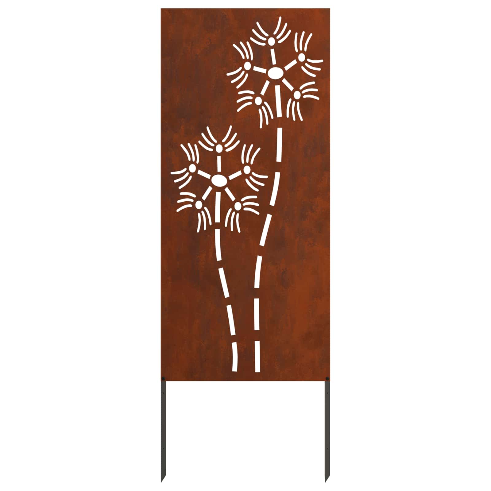 Schermo per privacy in giardino Traforo Ruggine 50 x 140 cm