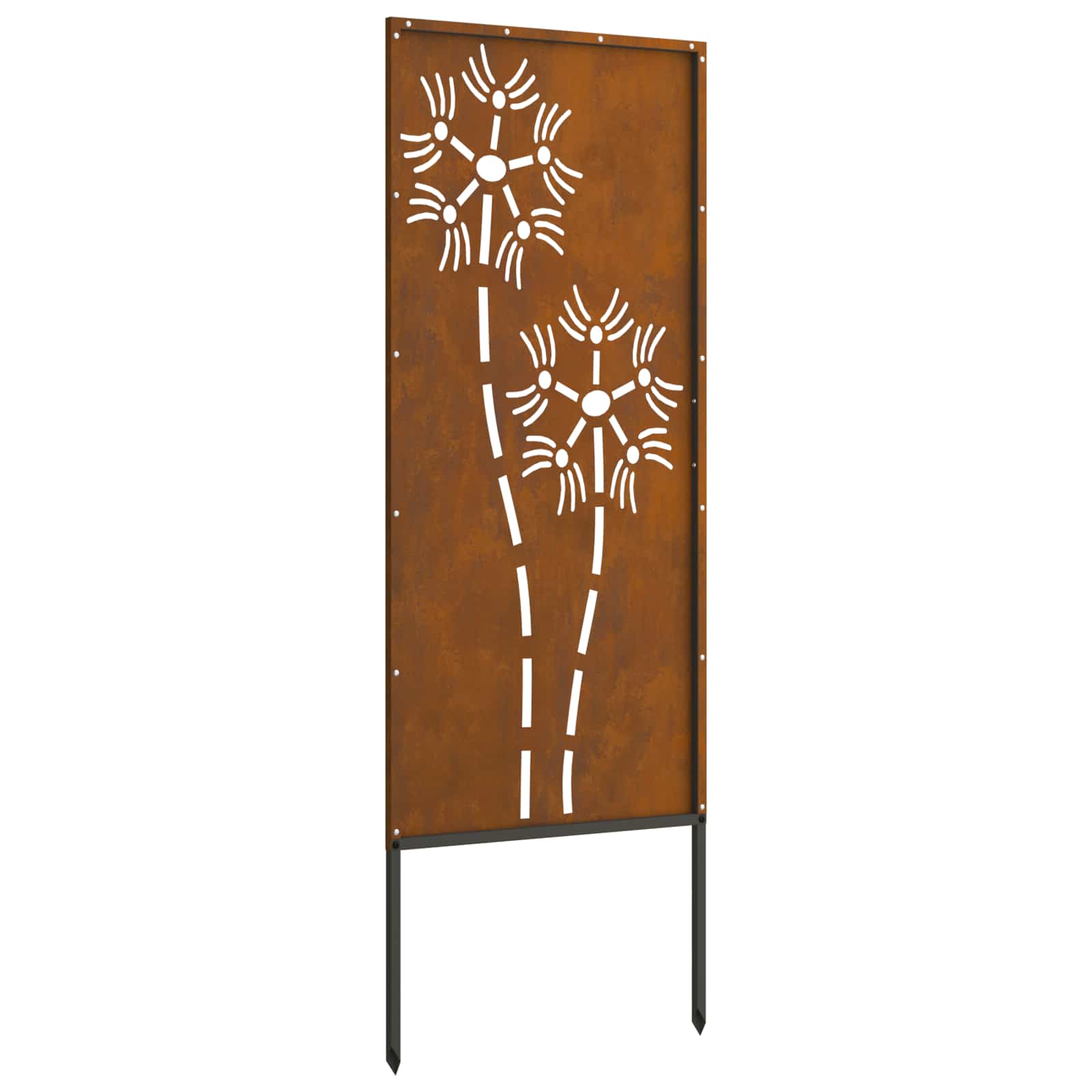 Schermo per privacy in giardino Traforo Ruggine 50 x 140 cm