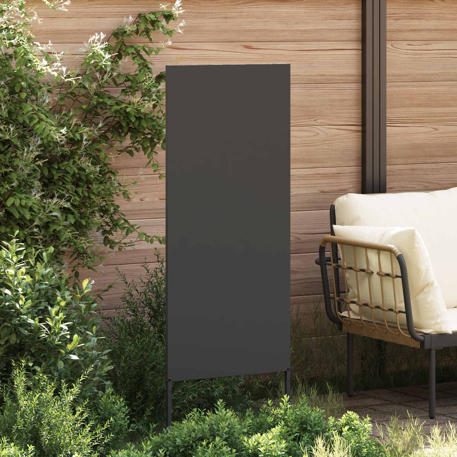 Schermo per privacy in giardino Traforo Nero 50 x 140 cm