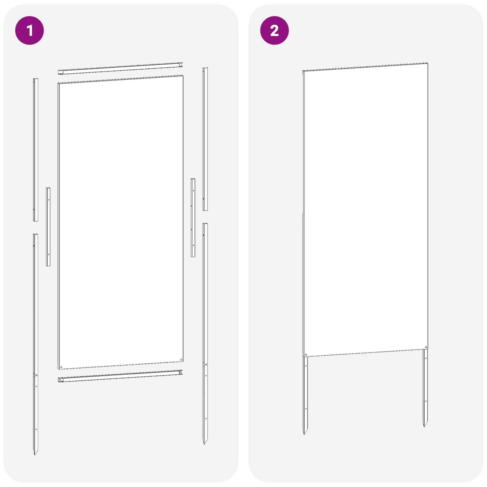 Schermo per privacy in giardino Traforo Argento 50 x 140 cm