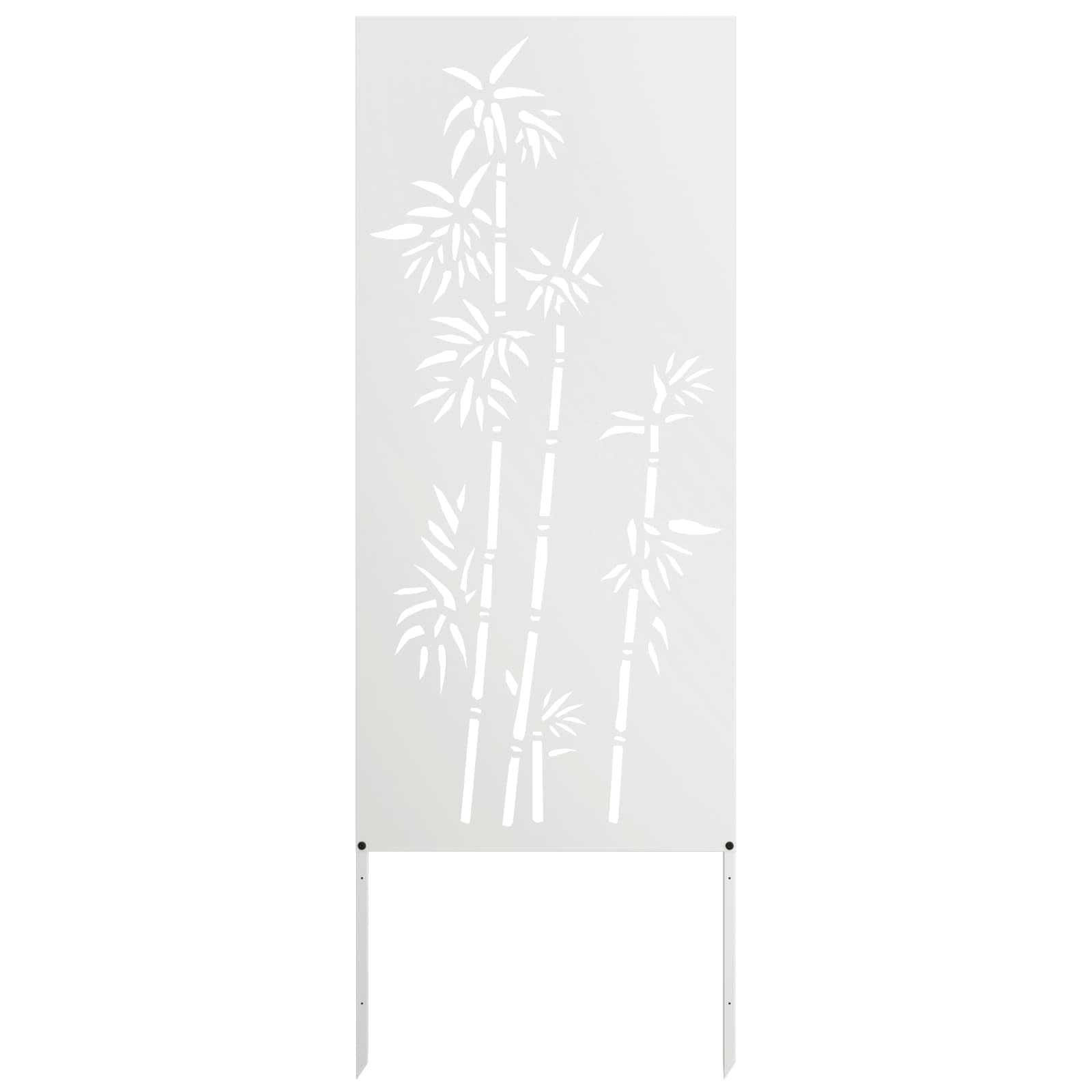 Schermo per privacy in giardino Floreale Bianco 50 x 140 cm