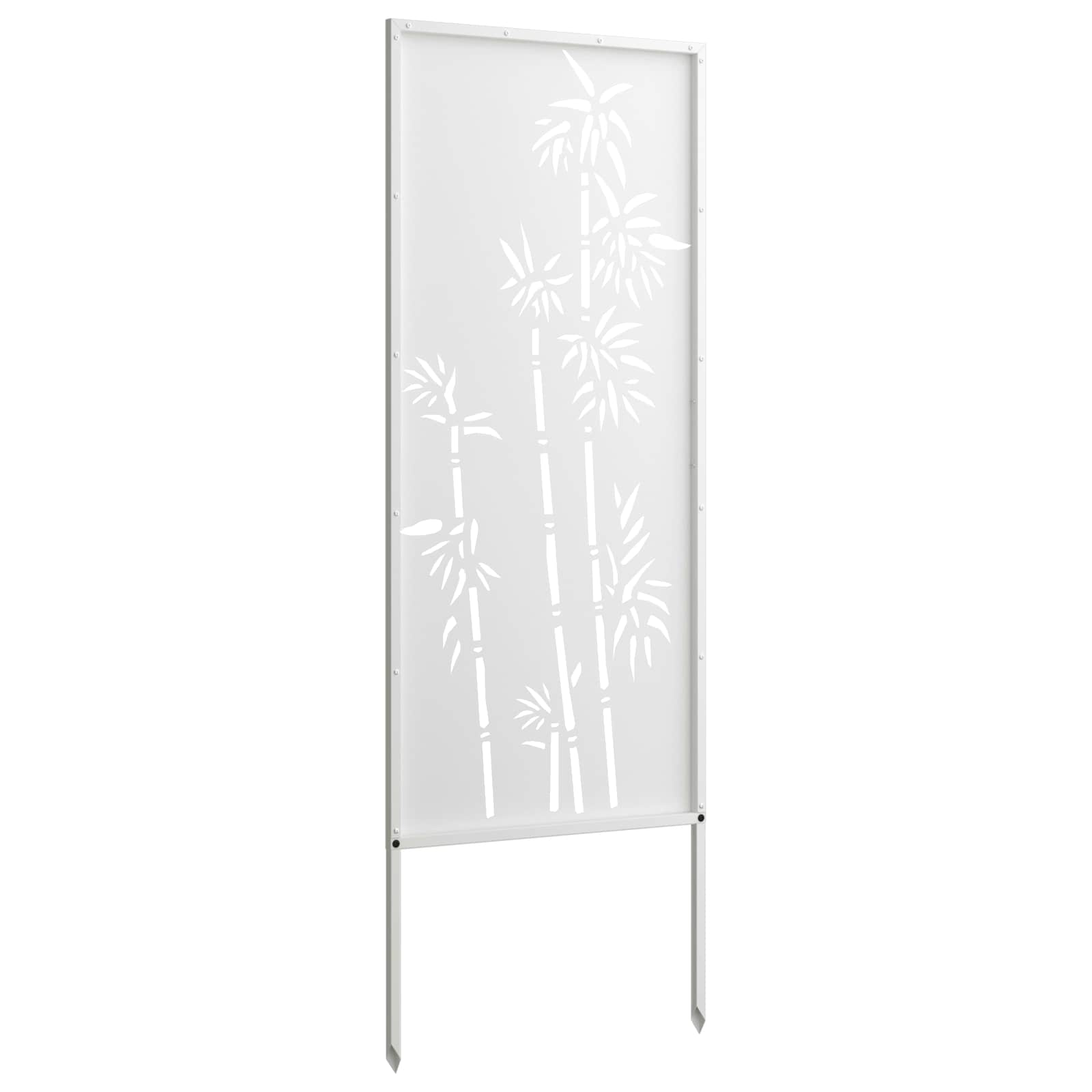 Schermo per privacy in giardino Floreale Bianco 50 x 140 cm