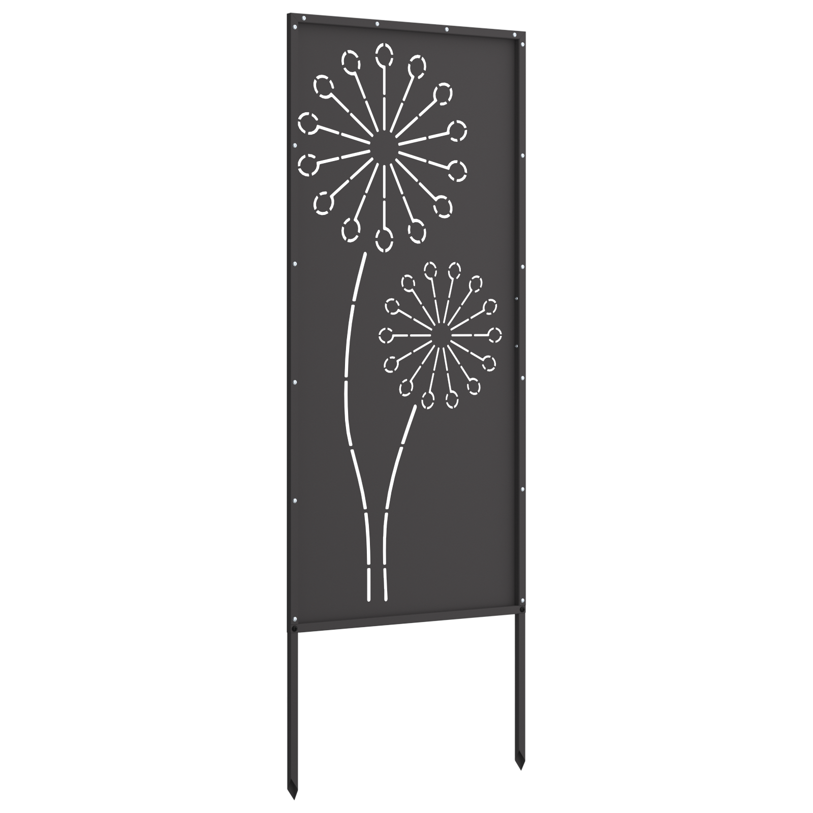 Schermo per privacy in giardino Traforo Nero 50 x 140 cm