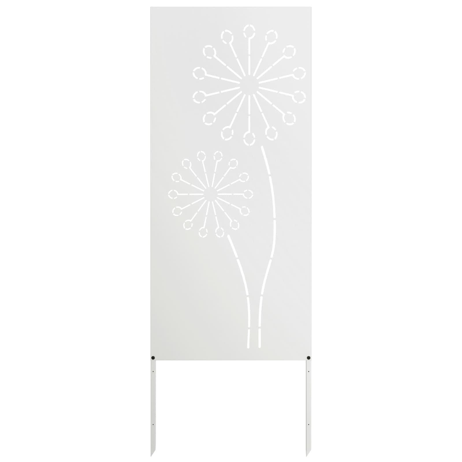 Schermo per privacy in giardino Traforo Bianco 50 x 140 cm