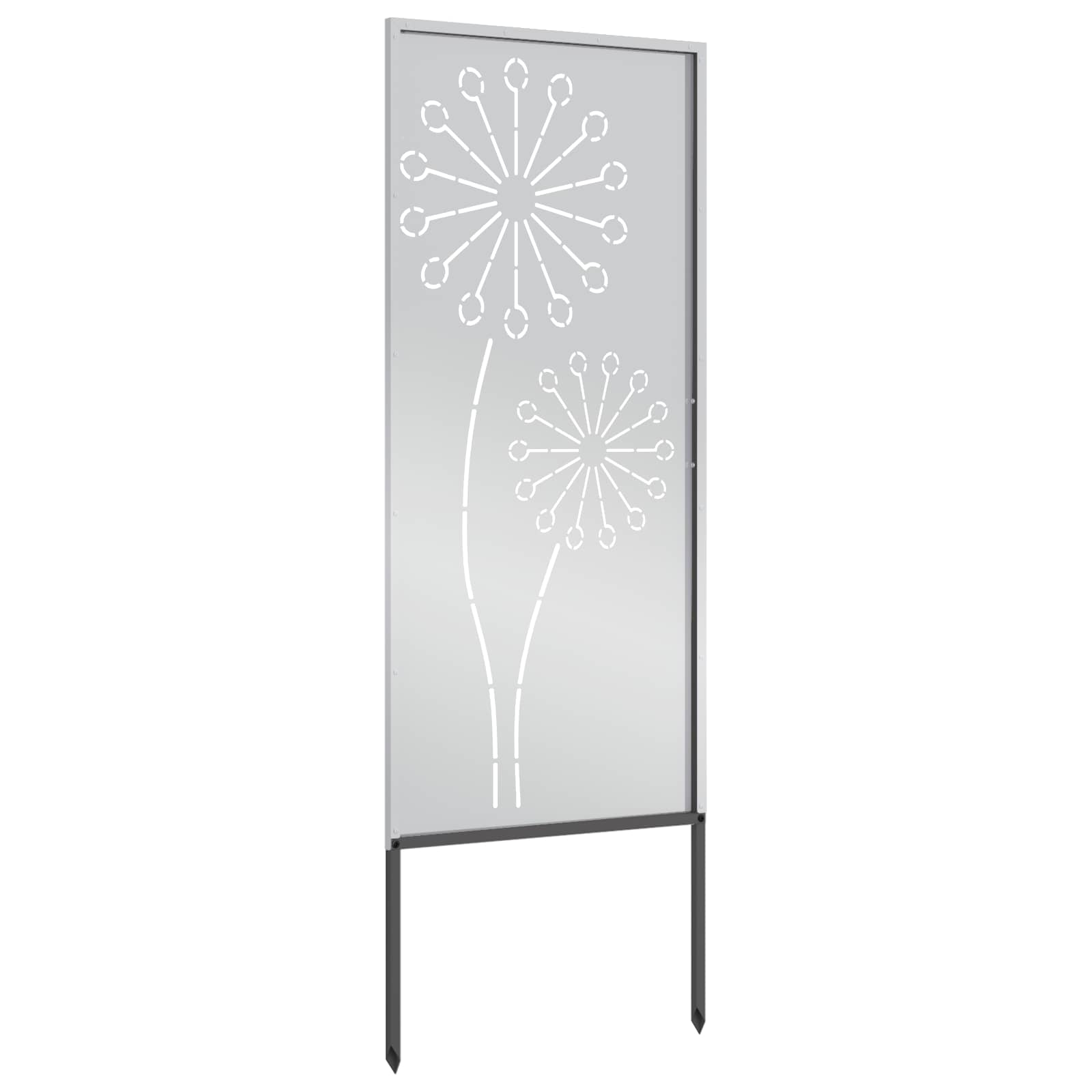Schermo per privacy in giardino Traforo Argento 50 x 140 cm