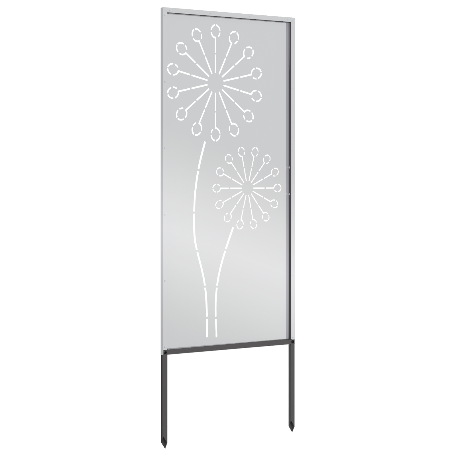 Schermo per privacy in giardino Traforo Argento 50 x 140 cm