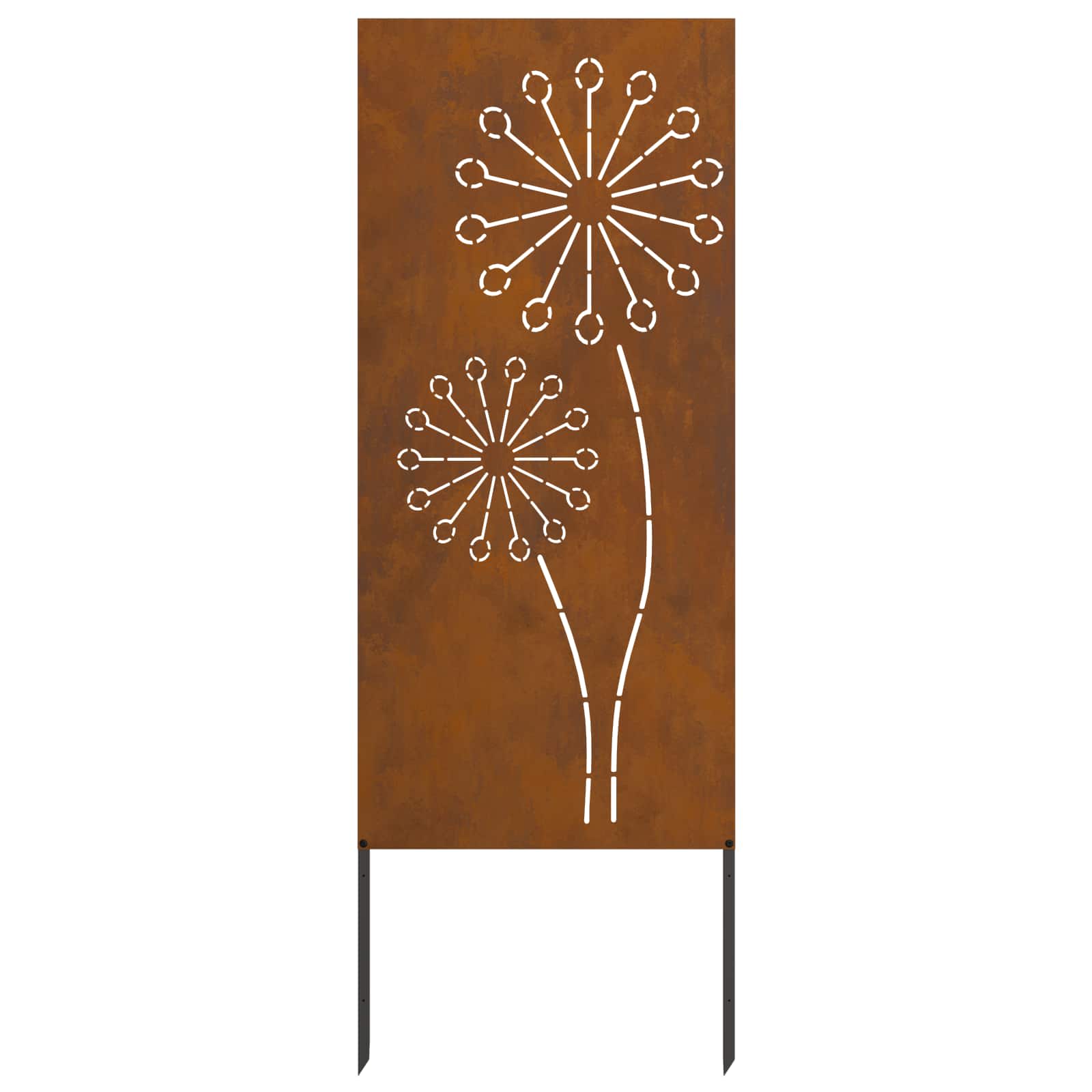 Schermo per privacy in giardino Traforo Ruggine 50 x 140 cm