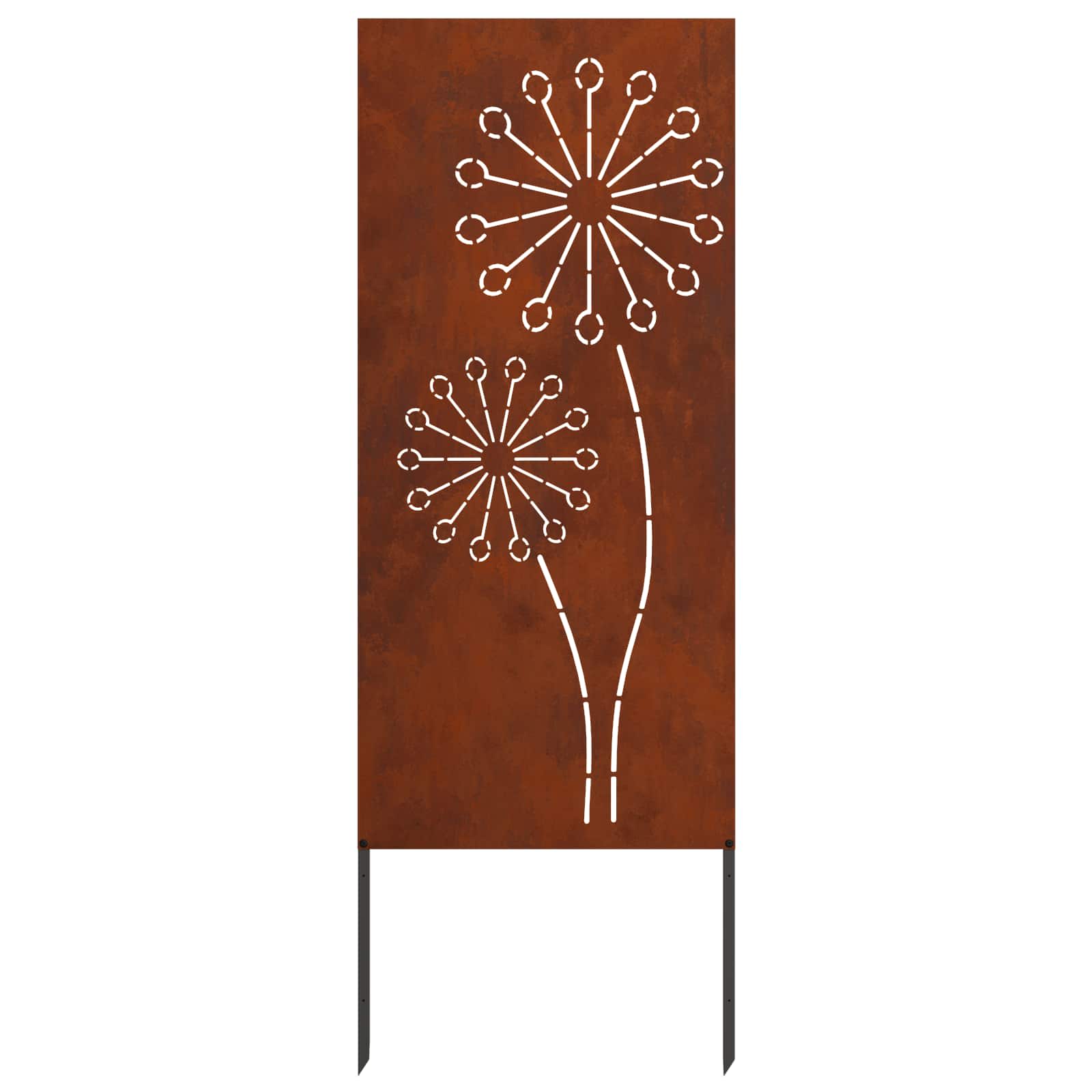 Schermo per privacy in giardino Traforo Ruggine 50 x 140 cm
