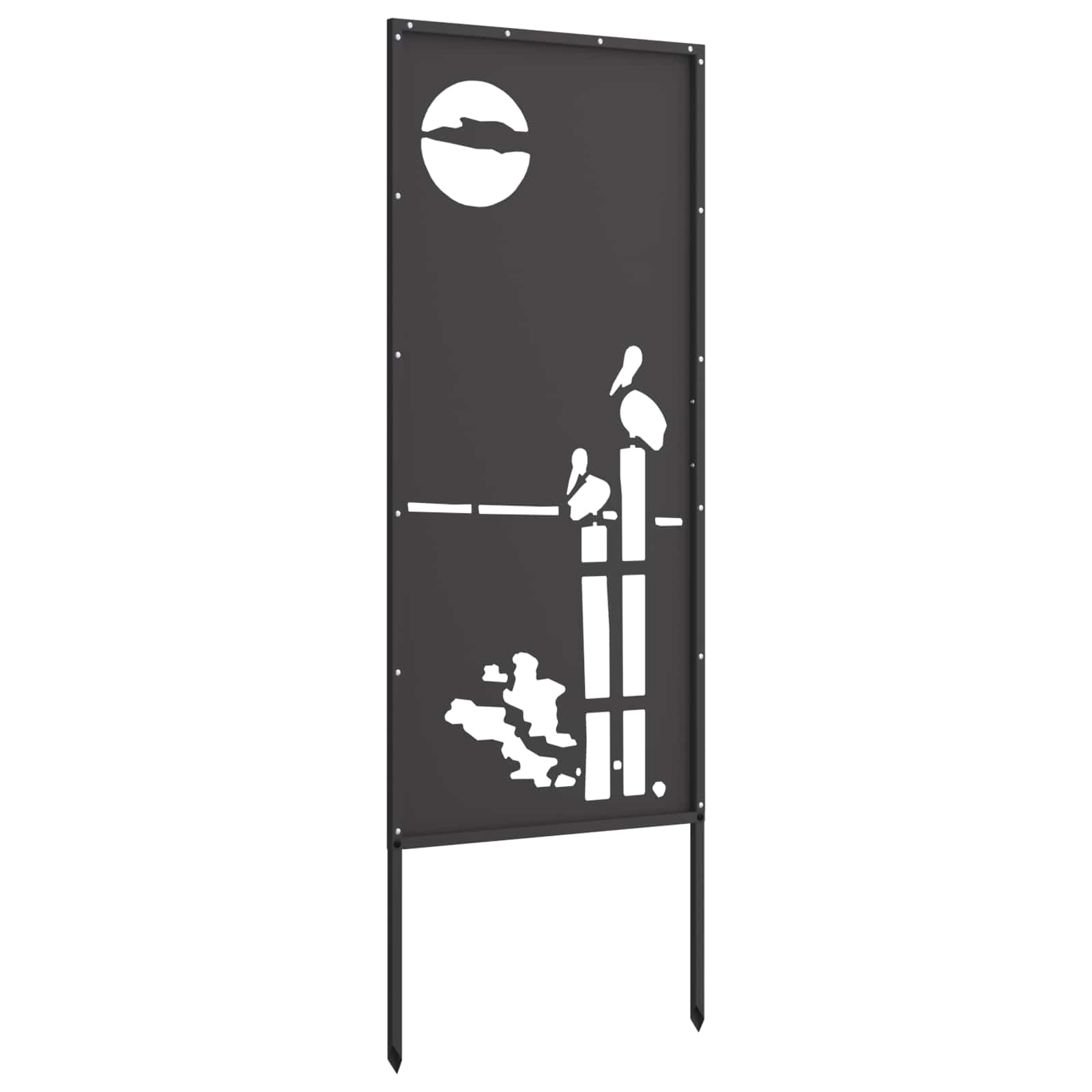 Schermo per privacy in giardino Traforo Nero 50 x 140 cm